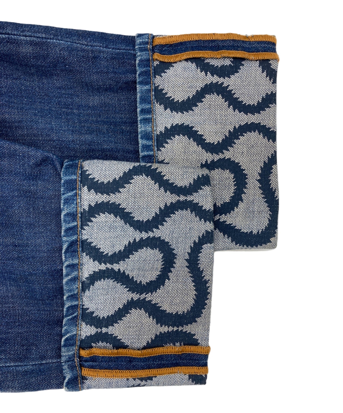 [Pre-owned] Vivienne Westwood ANGLOMANIA Squiggle Pattern Roll-up Denim Pants