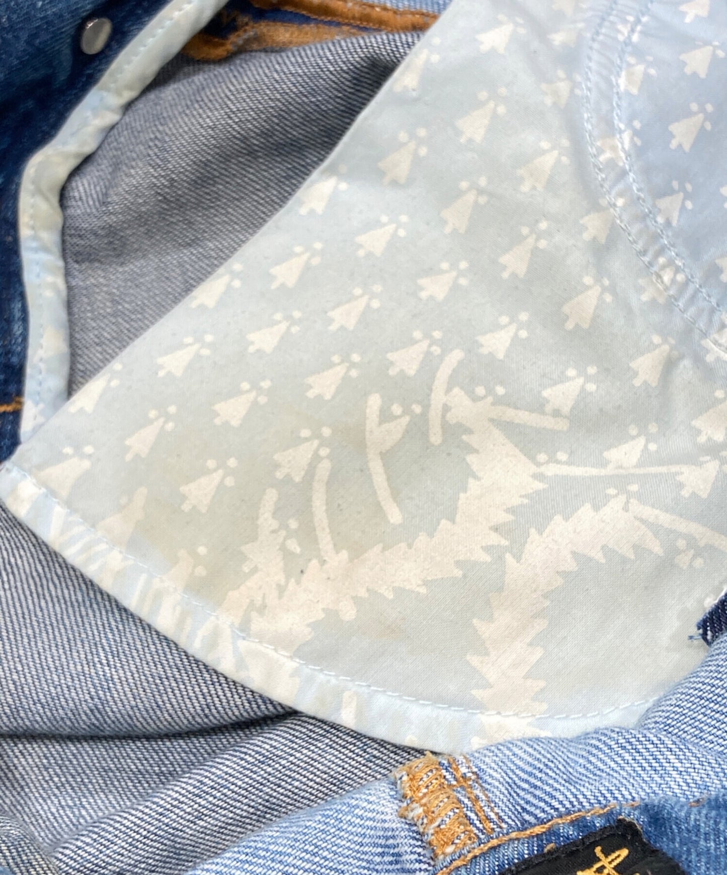 [Pre-owned] Vivienne Westwood ANGLOMANIA Squiggle Pattern Roll-up Denim Pants