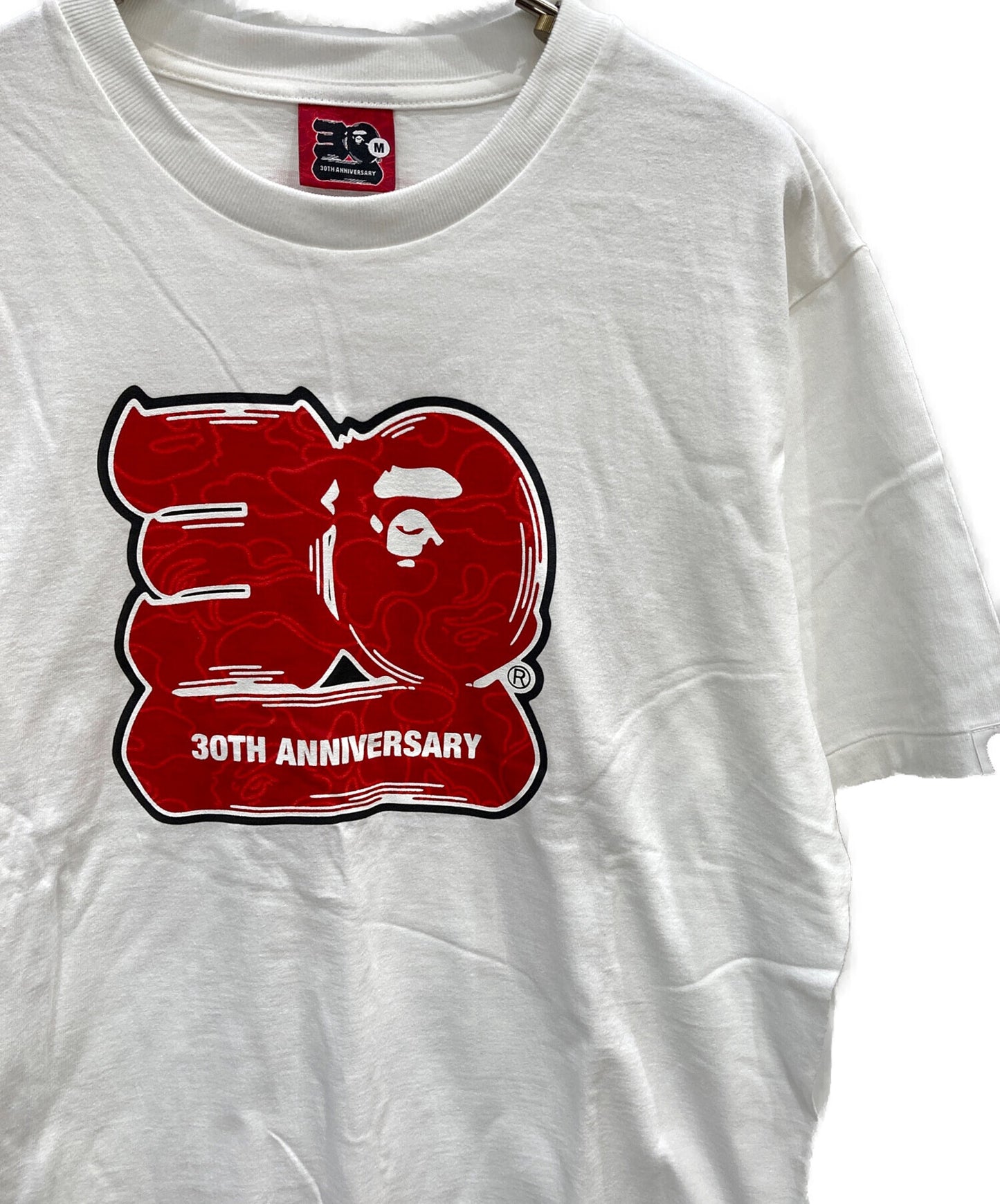 [Pre-owned] A BATHING APE 30th Anniversary Logo Print T-Shirt 001TEJ701002F