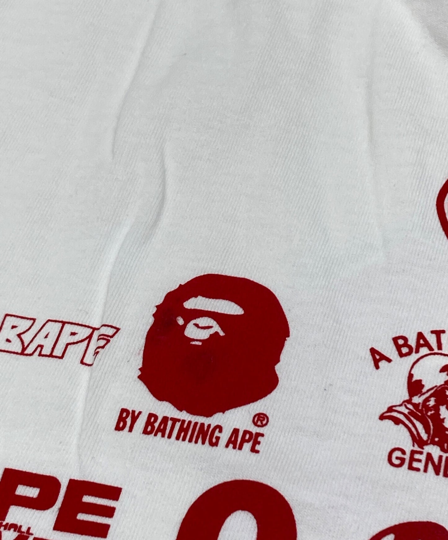 [Pre-owned] A BATHING APE 30th Anniversary Logo Print T-Shirt 001TEJ701002F
