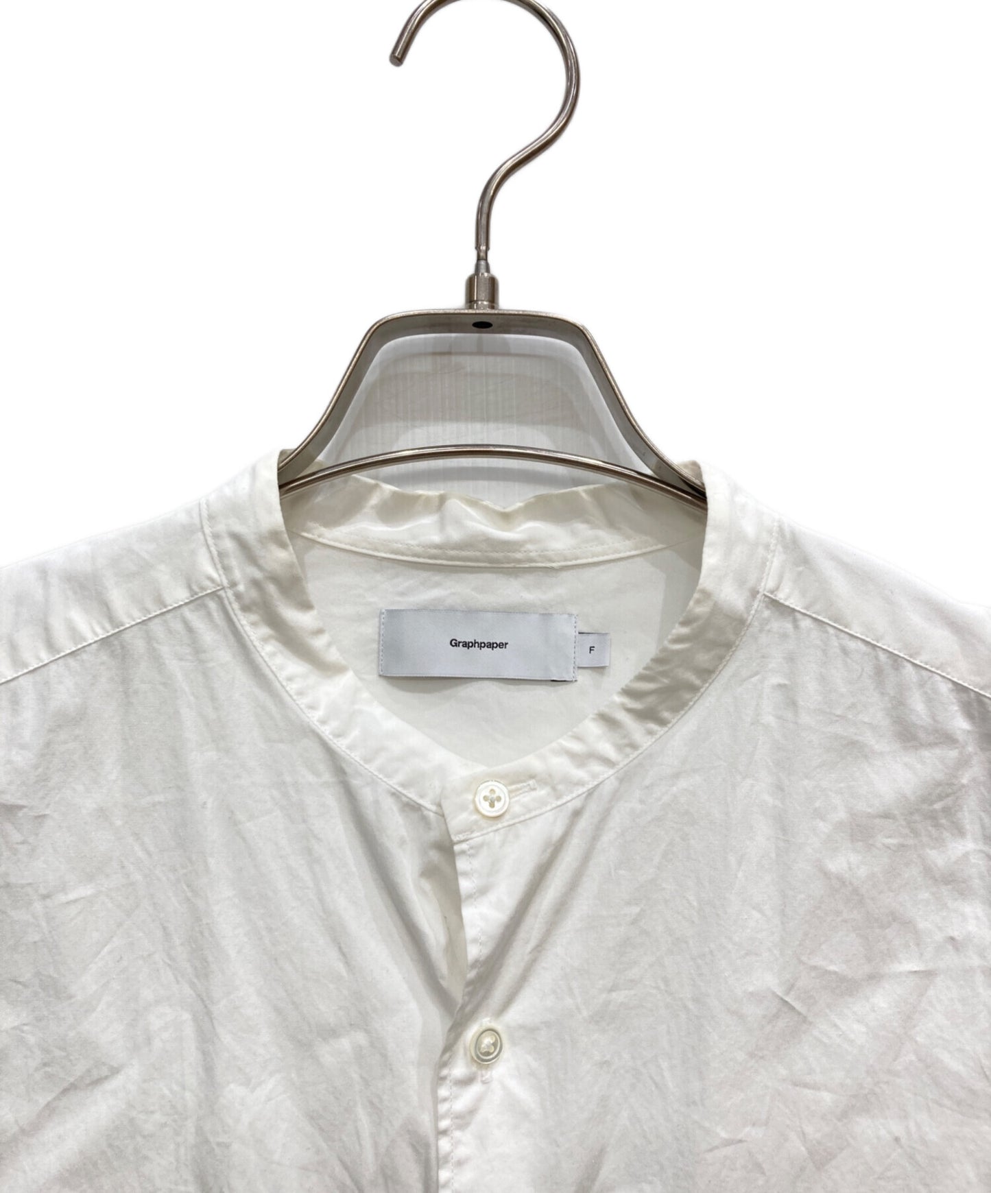 [Pre-owned] Graphpaper Broad Oversized Long-Sleeve Band Collar Shirt GM211-50111B