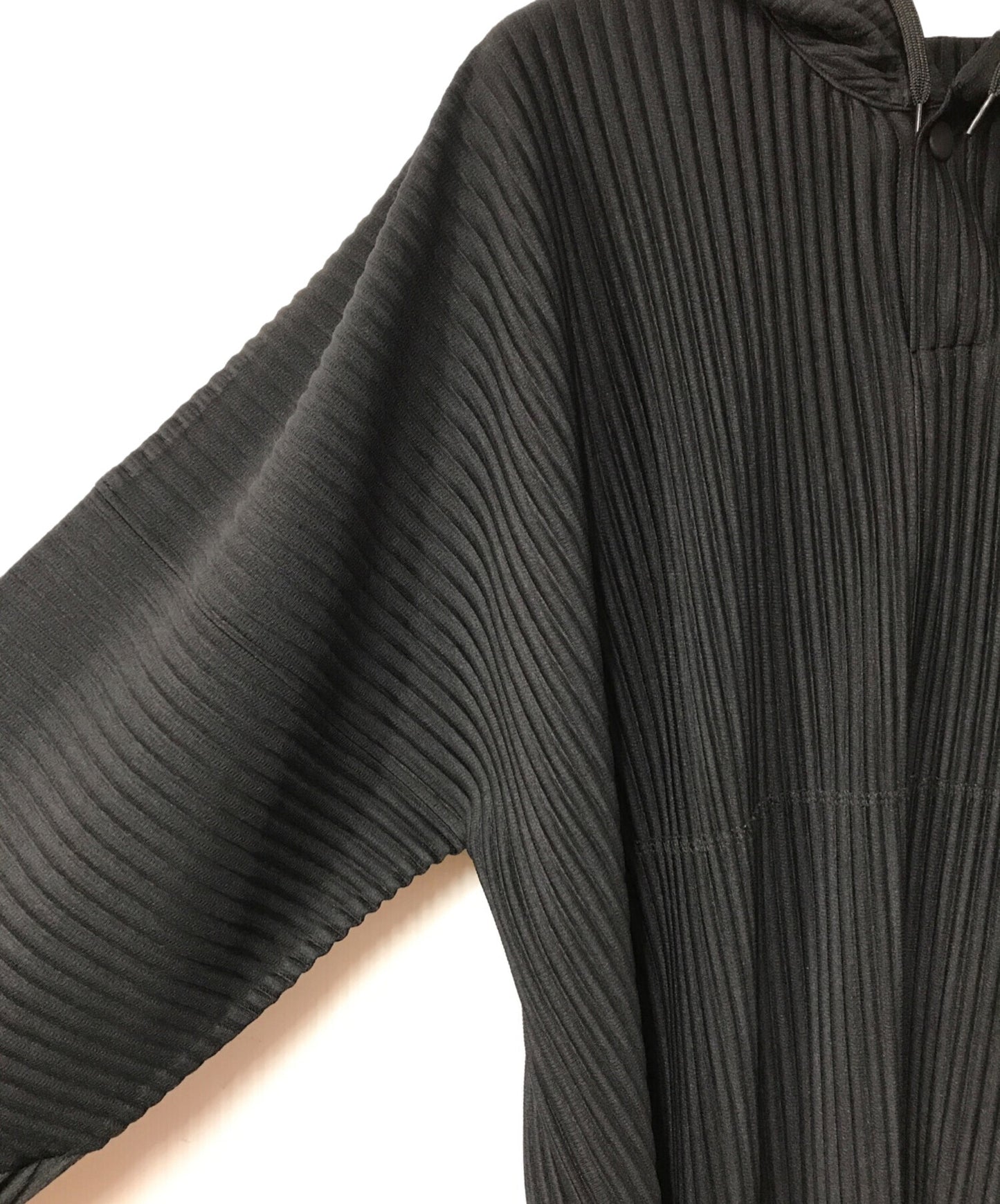 [Pre-owned] HOMME PLISSE ISSEY MIYAKE Pleated Hoodie / HP23JK121 HOMME PLISSE ISSEY MIYAKE / HOMME PLISSE ISSEY MIYAKE Snap Button HP23JK121