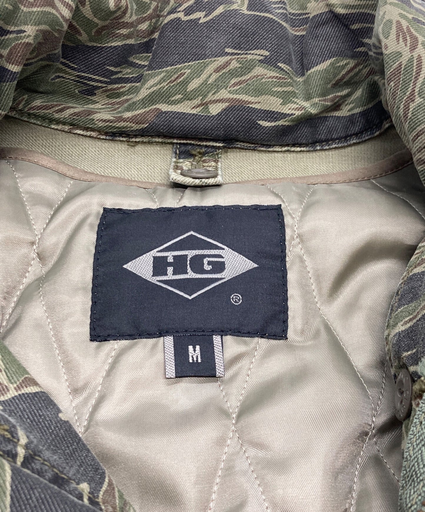 [Pre-owned] Hysteric Glamour Tiger camo military jacket with liner Hysteric Glamour Hysteric Glamour Olive 4AB-1012 with patch hood 4AB-1012