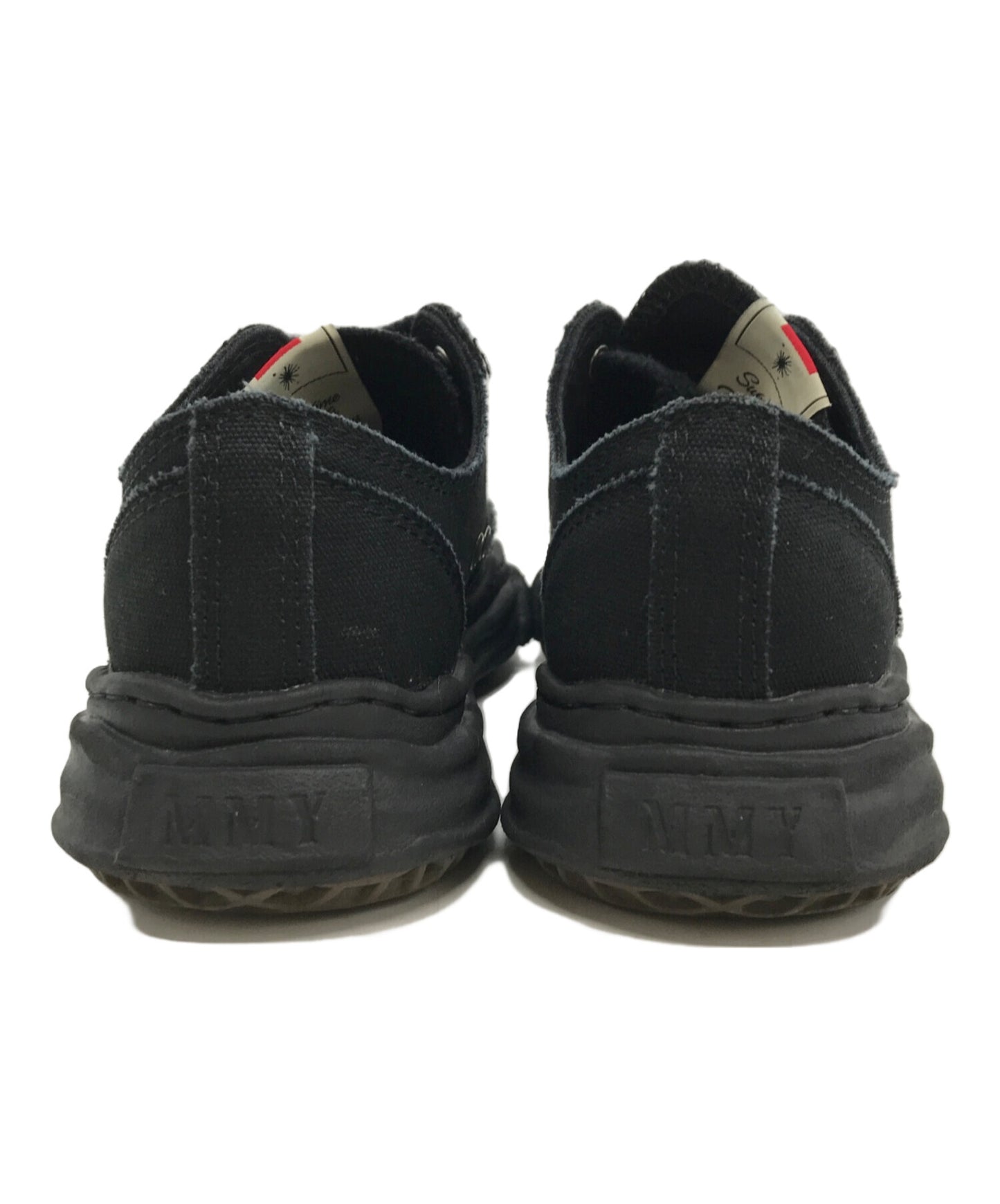 [Pre-owned] Maison MIHARA YASUHIRO "PETERSON" original sole canvas lowcut sneaker/ PETERSON original sole canvas lowcut sneaker BLACK × BLACK A01FW702