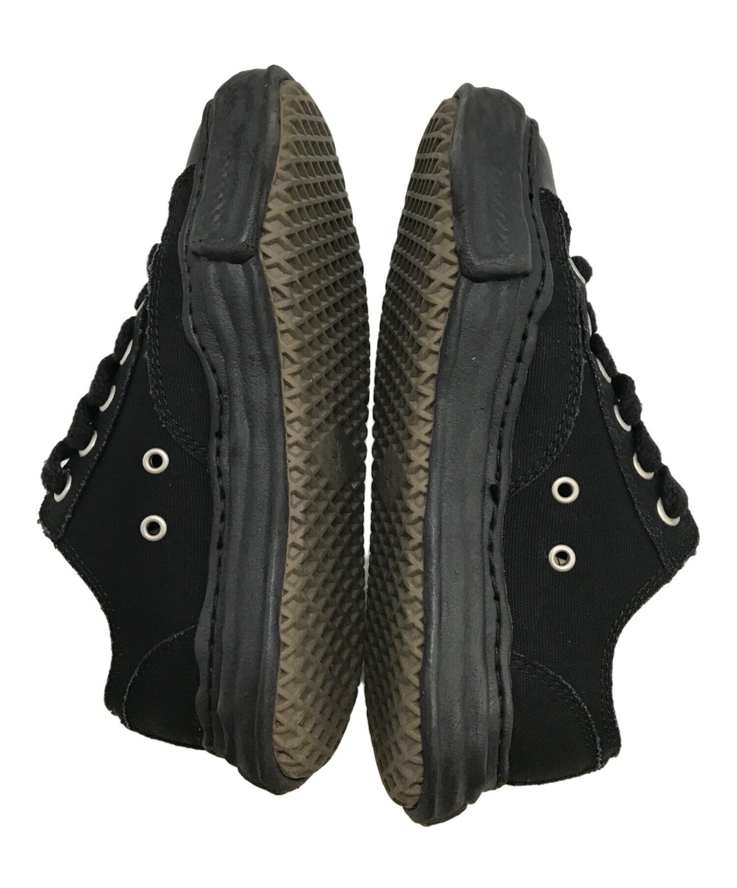 [Pre-owned] Maison MIHARA YASUHIRO "PETERSON" original sole canvas lowcut sneaker/ PETERSON original sole canvas lowcut sneaker BLACK × BLACK A01FW702