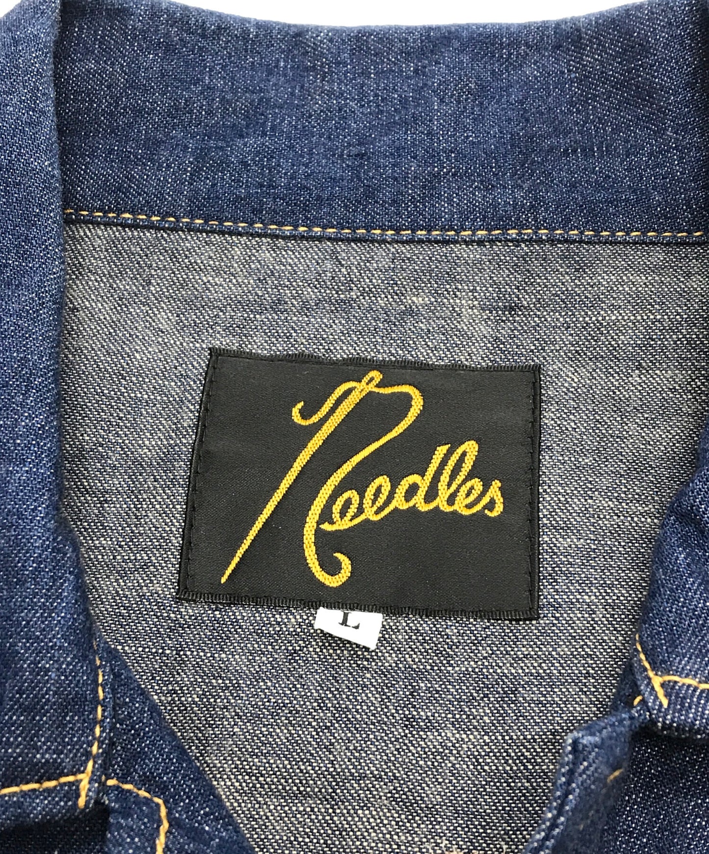 [Pre-owned] Needles lace-up denim shirt