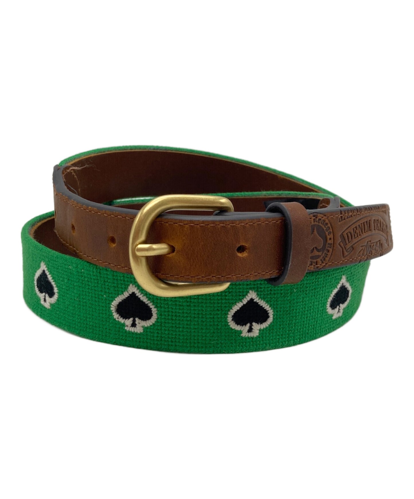 [Pre-owned] stussy Needle Point Belt in brown