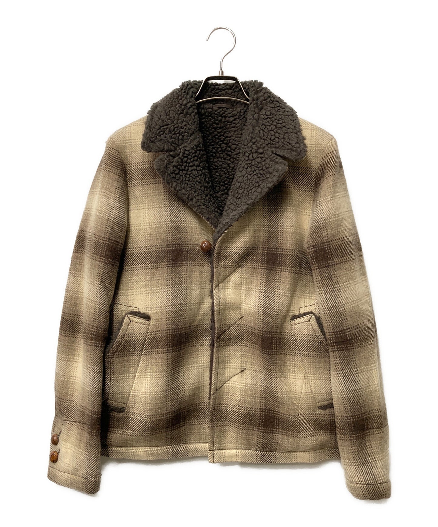 [Pre-owned] NUMBER (N)INE 08AW Check Boa Jacket F08-NJ021 Archive F08-NJ021