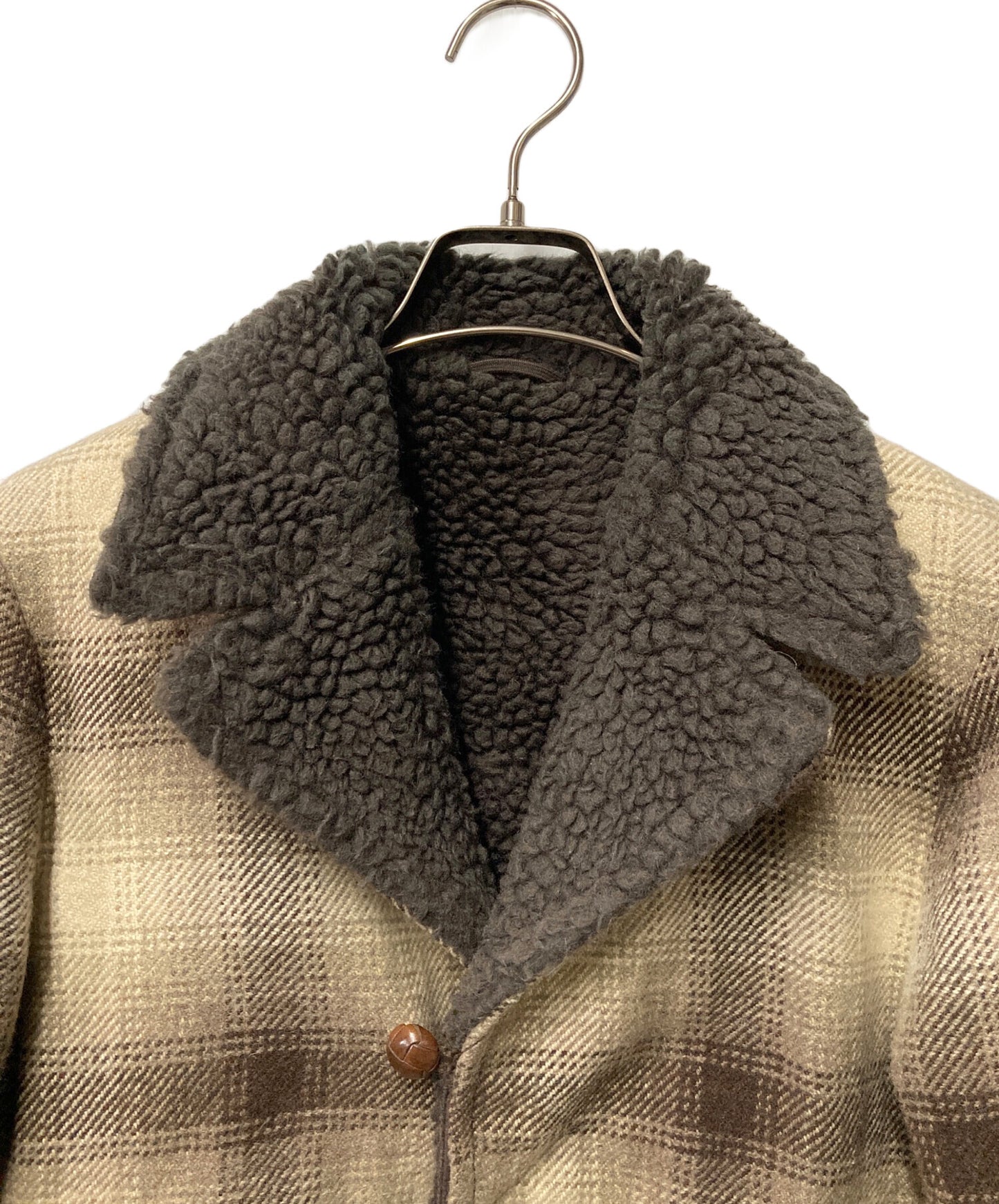 [Pre-owned] NUMBER (N)INE 08AW Check Boa Jacket F08-NJ021 Archive F08-NJ021