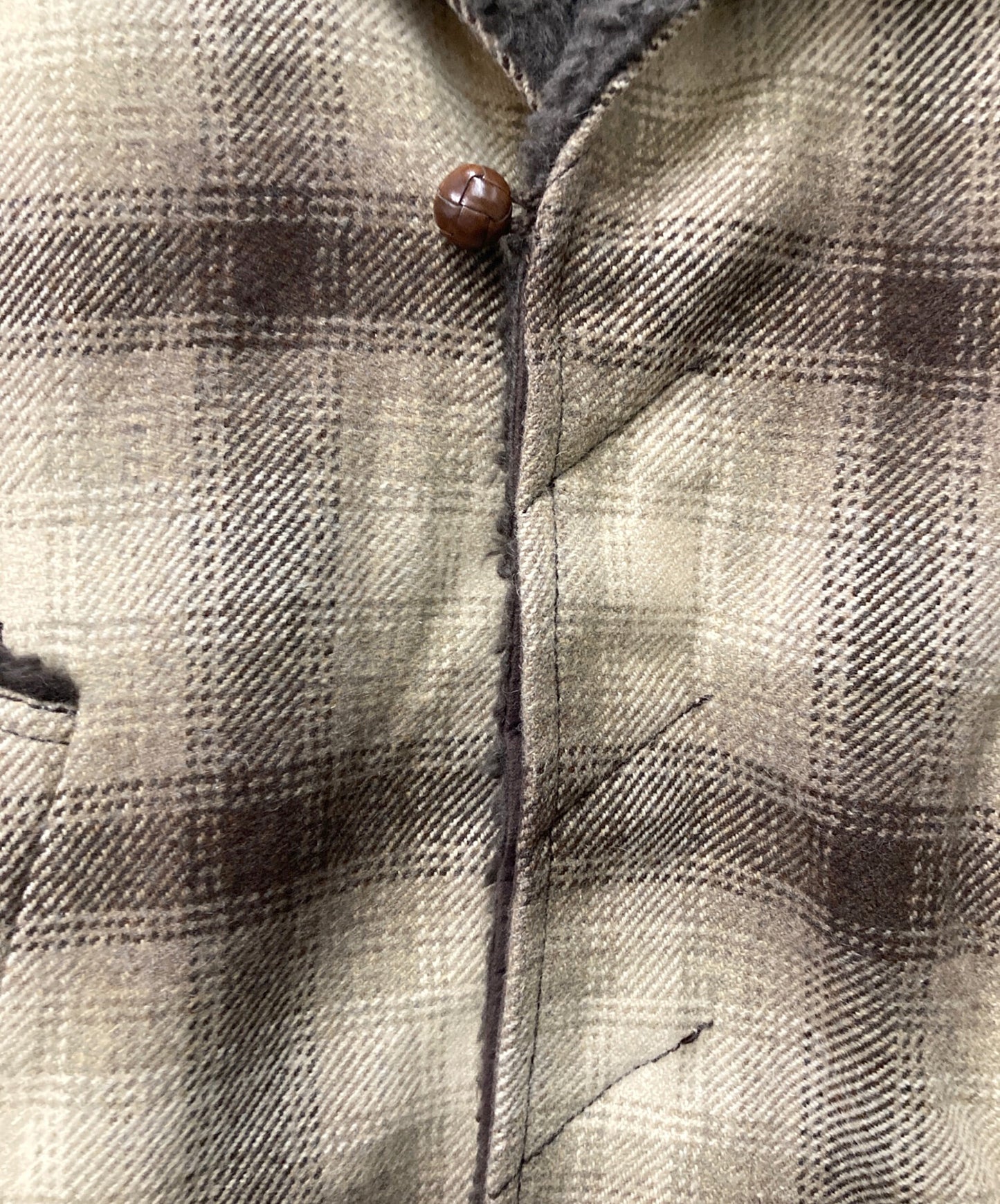 [Pre-owned] NUMBER (N)INE 08AW Check Boa Jacket F08-NJ021 Archive F08-NJ021