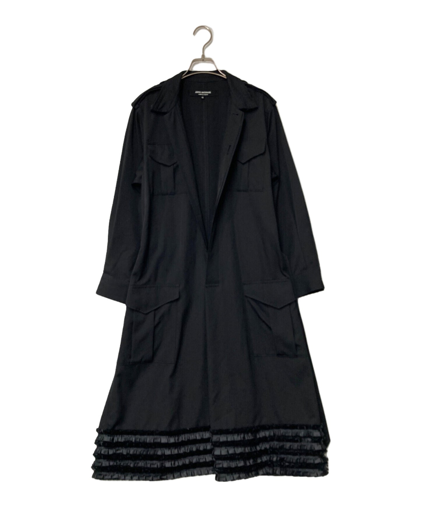 [Pre-owned] JUNYA WATANABE COMME des GARCONS Ruffle Military Design Wool Dress Long Dress with Belt Archived AD2006 JR-O024