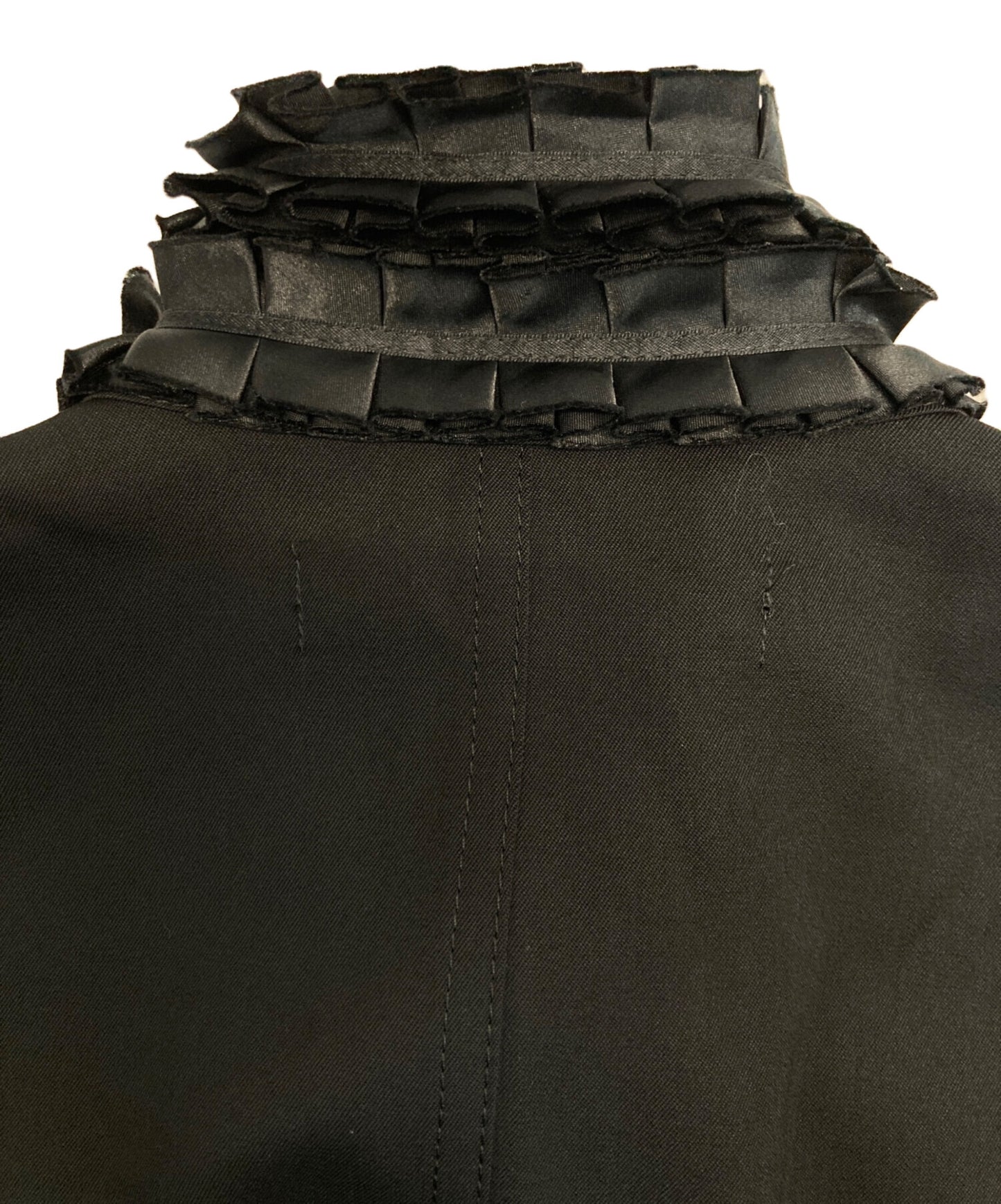 [Pre-owned] JUNYA WATANABE COMME des GARCONS Ruffle Military Design Wool Dress Long Dress with Belt Archived AD2006 JR-O024