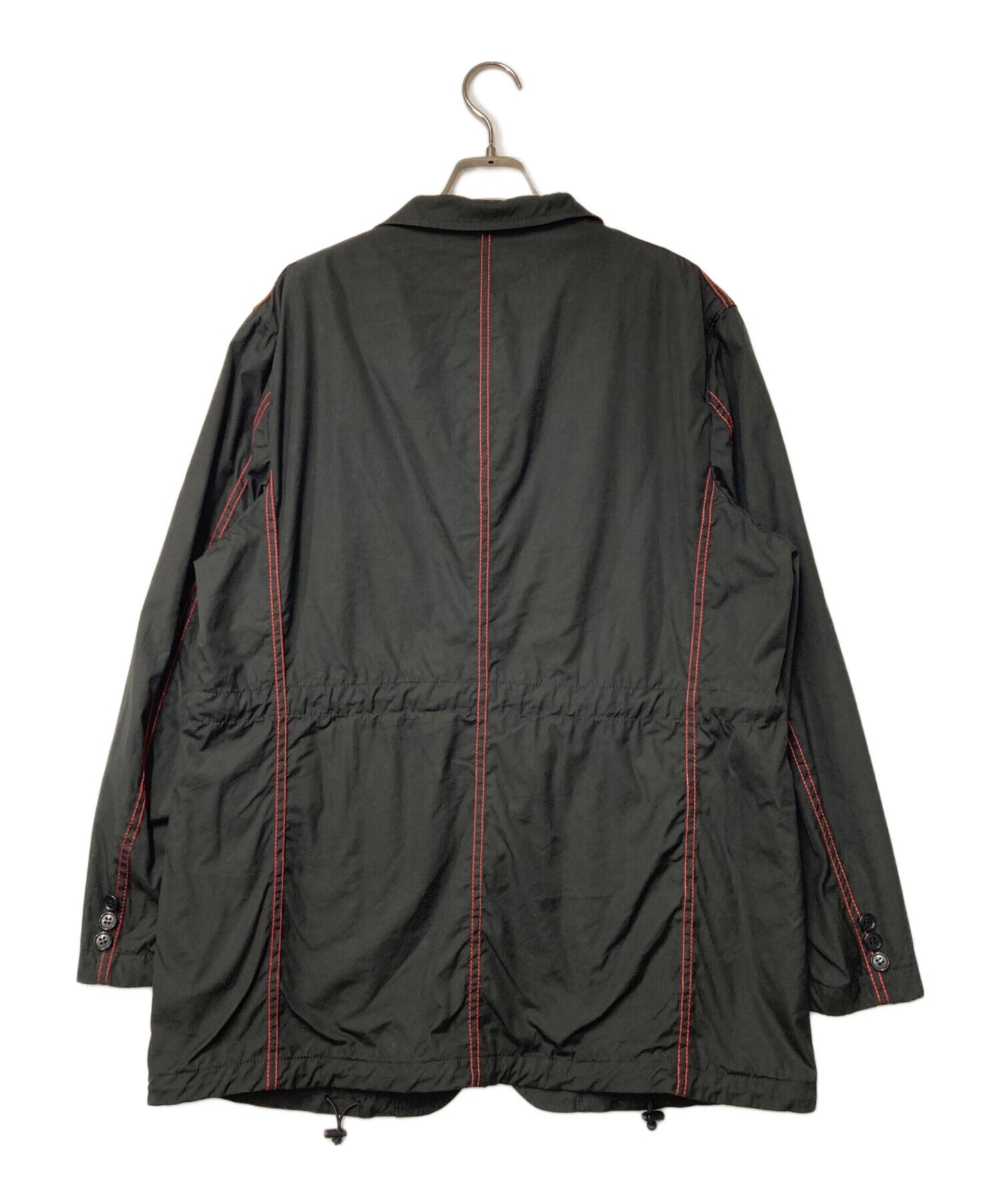 [Pre-owned] COMME des GARCONS HOMME Stitch design drawcord tailored jacket with red stitching HE-J028 HE-J028