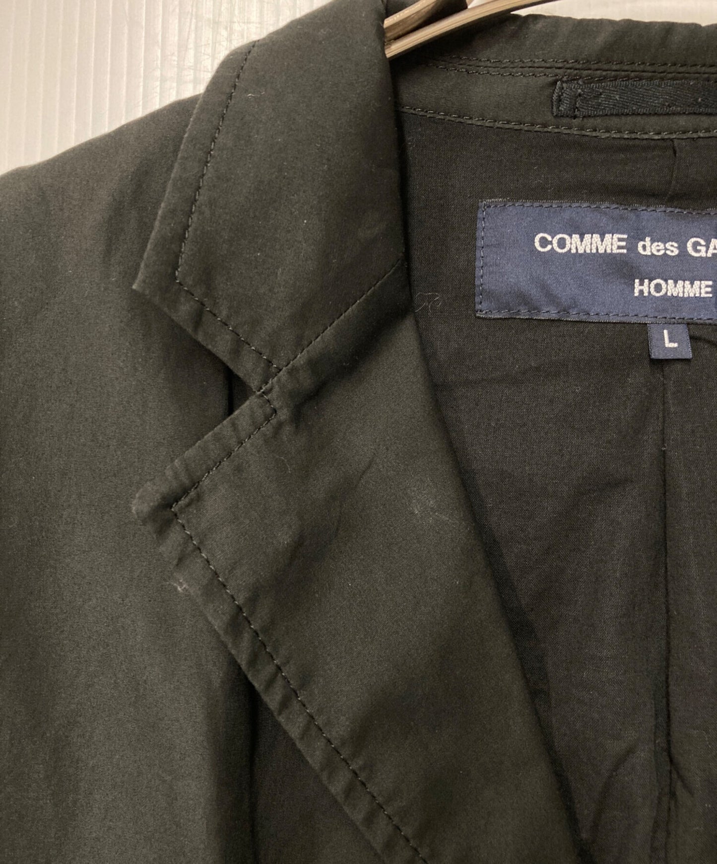 [Pre-owned] COMME des GARCONS HOMME Stitch design drawcord tailored jacket with red stitching HE-J028 HE-J028