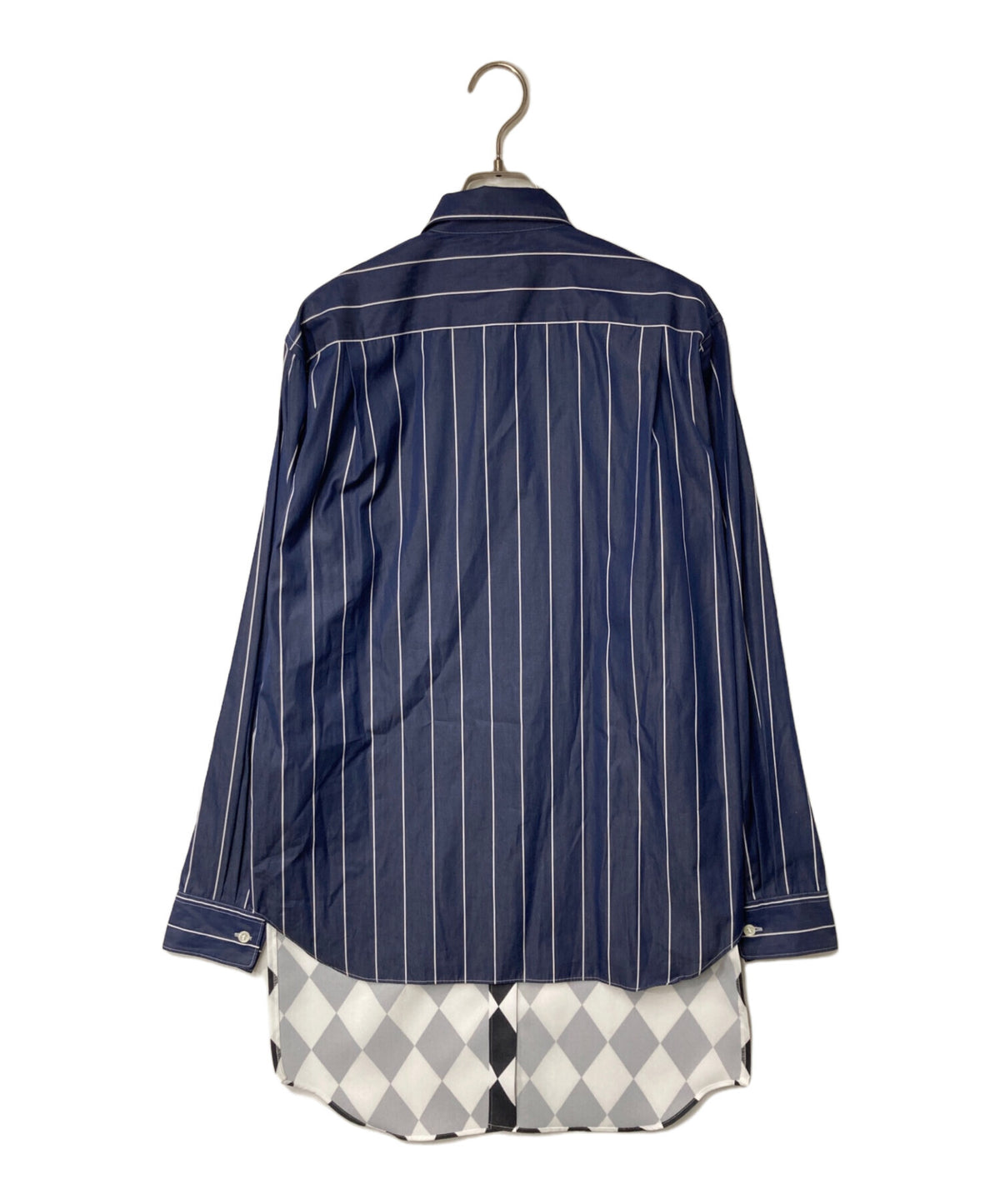 [Pre-owned] COMME des GARCONS HOMME PLUS Striped layered long shirt round cut PF-B015 PF-B015