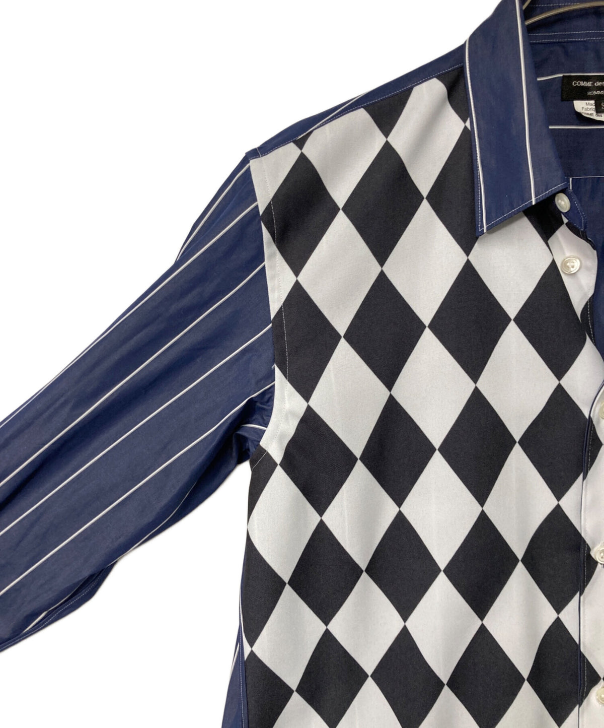 [Pre-owned] COMME des GARCONS HOMME PLUS Striped layered long shirt round cut PF-B015 PF-B015