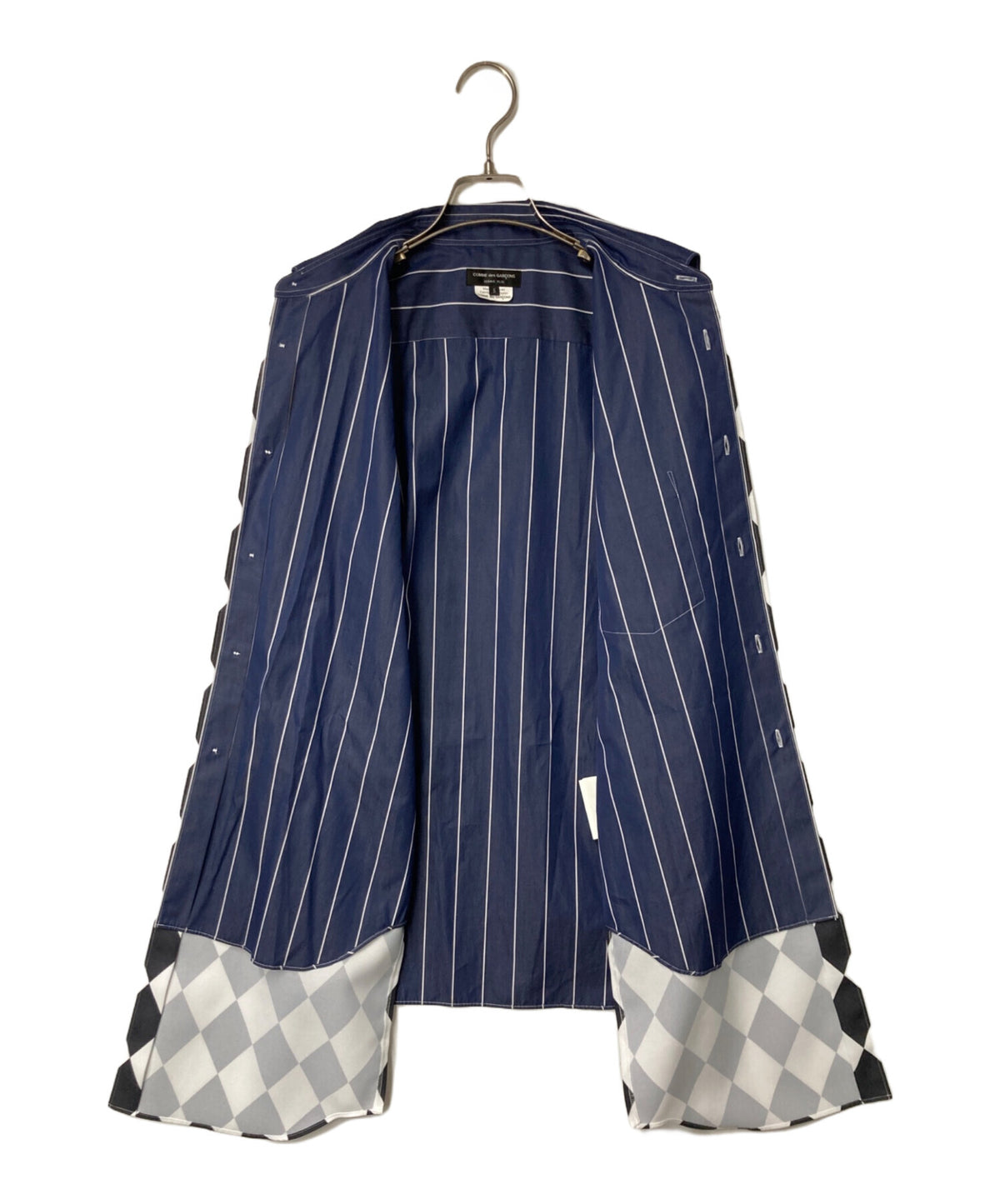 [Pre-owned] COMME des GARCONS HOMME PLUS Striped layered long shirt round cut PF-B015 PF-B015