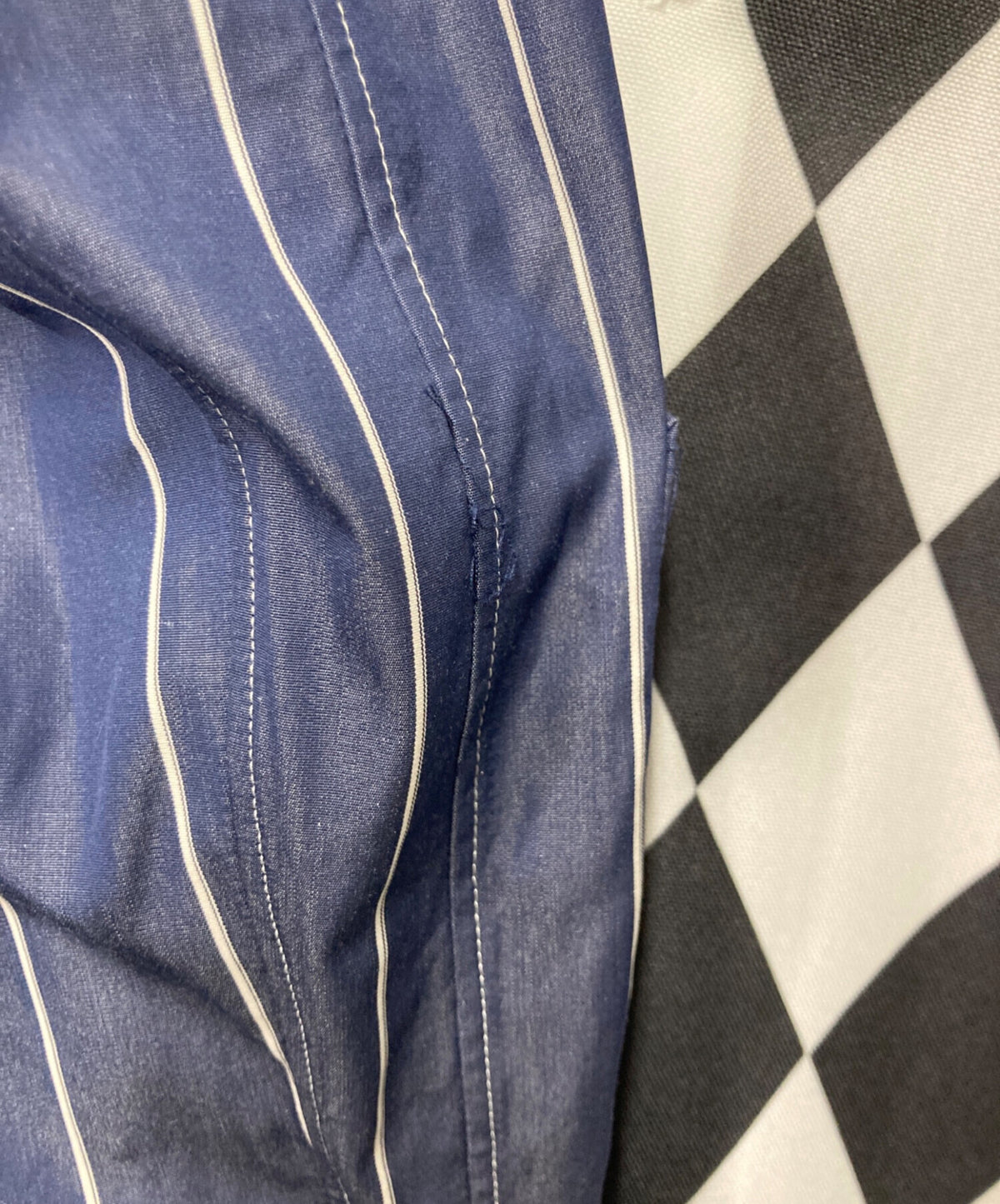 [Pre-owned] COMME des GARCONS HOMME PLUS Striped layered long shirt round cut PF-B015 PF-B015