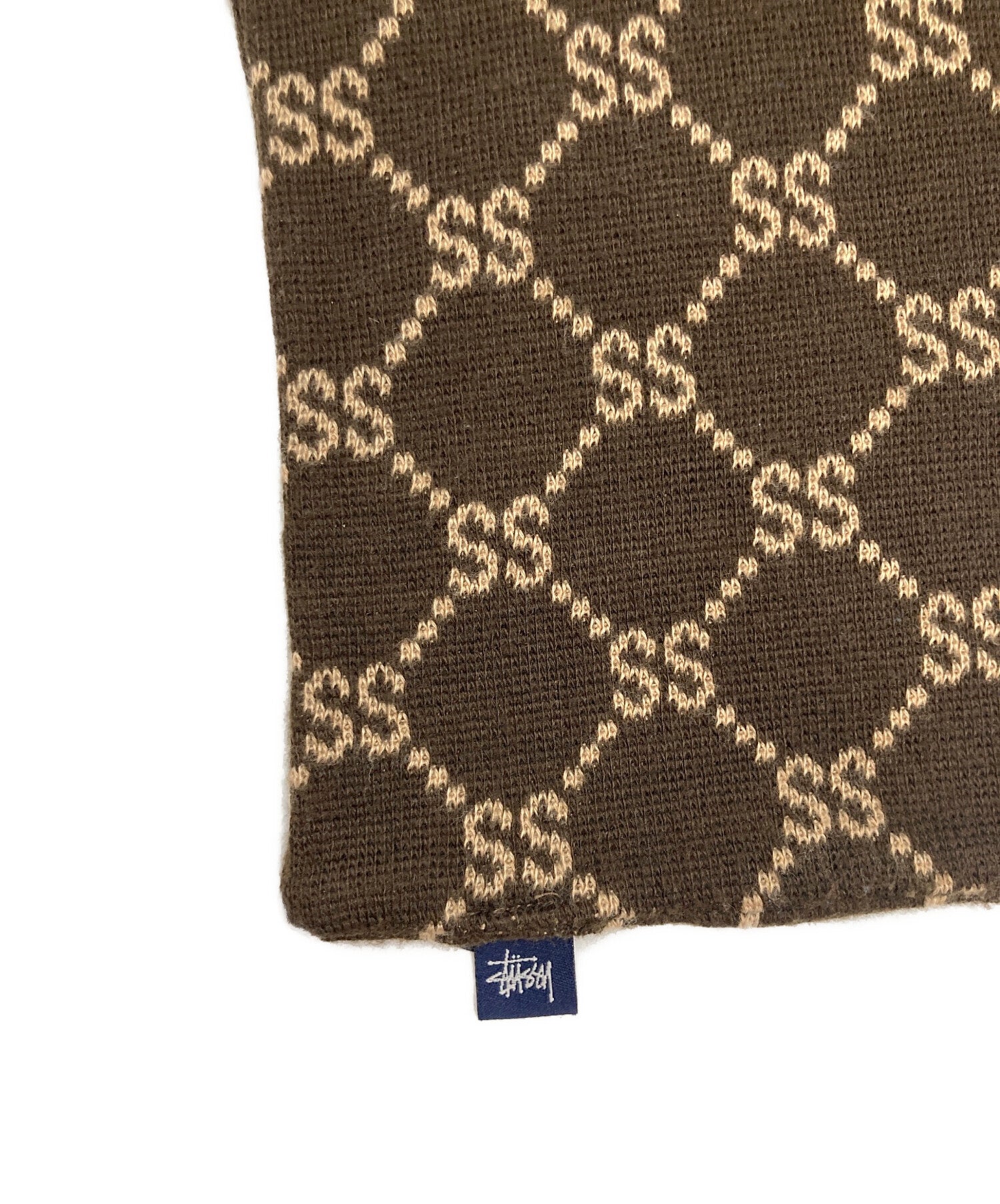 小物 90s old stussy monogram scarf Pre-owned] stussy '90s Monogram Scarf, Navy Tag – Archive Factory