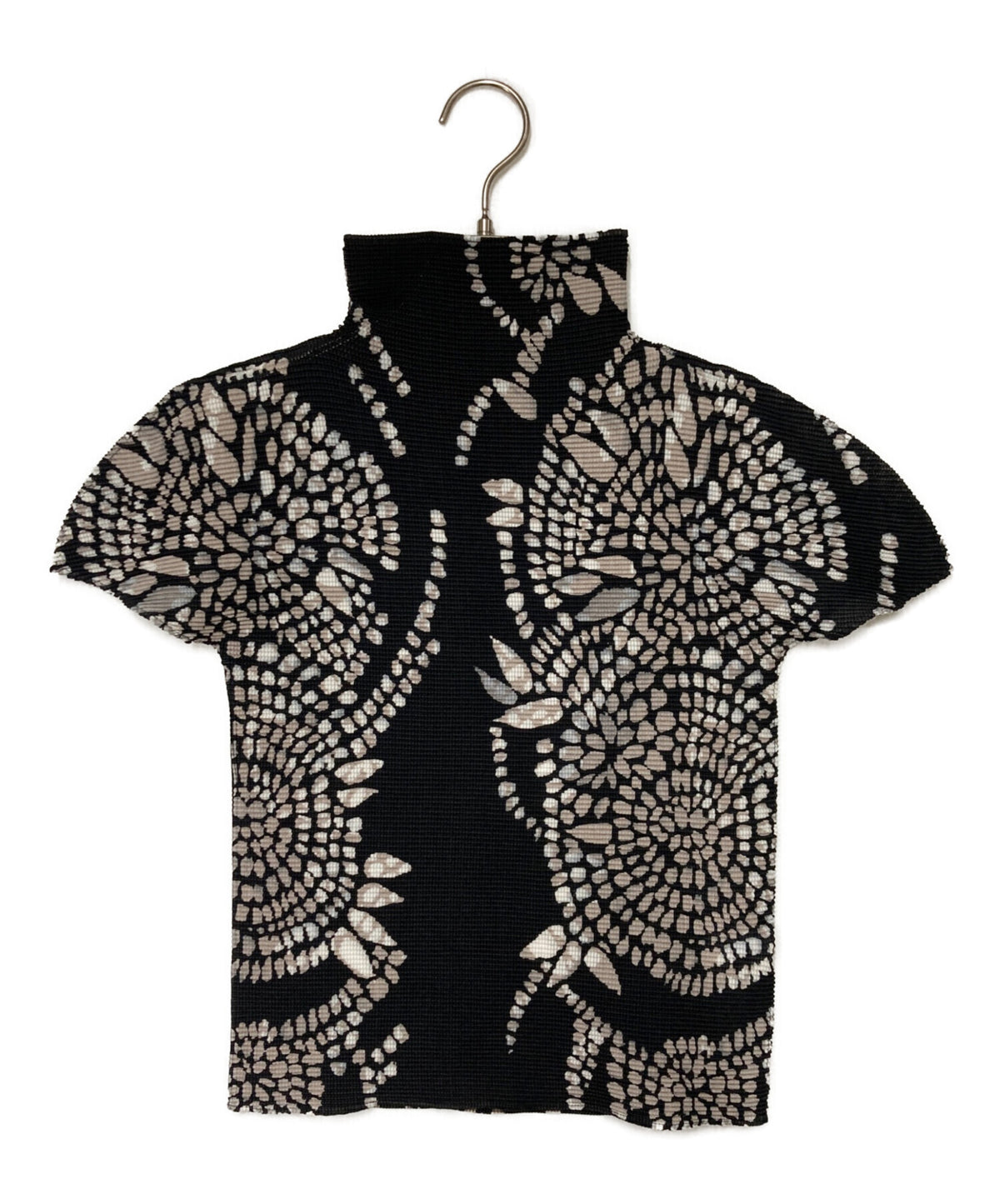 [Pre-owned] me ISSEY MIYAKE All-Over Print Pleated T-Shirt MI41FK525 MI41FK525
