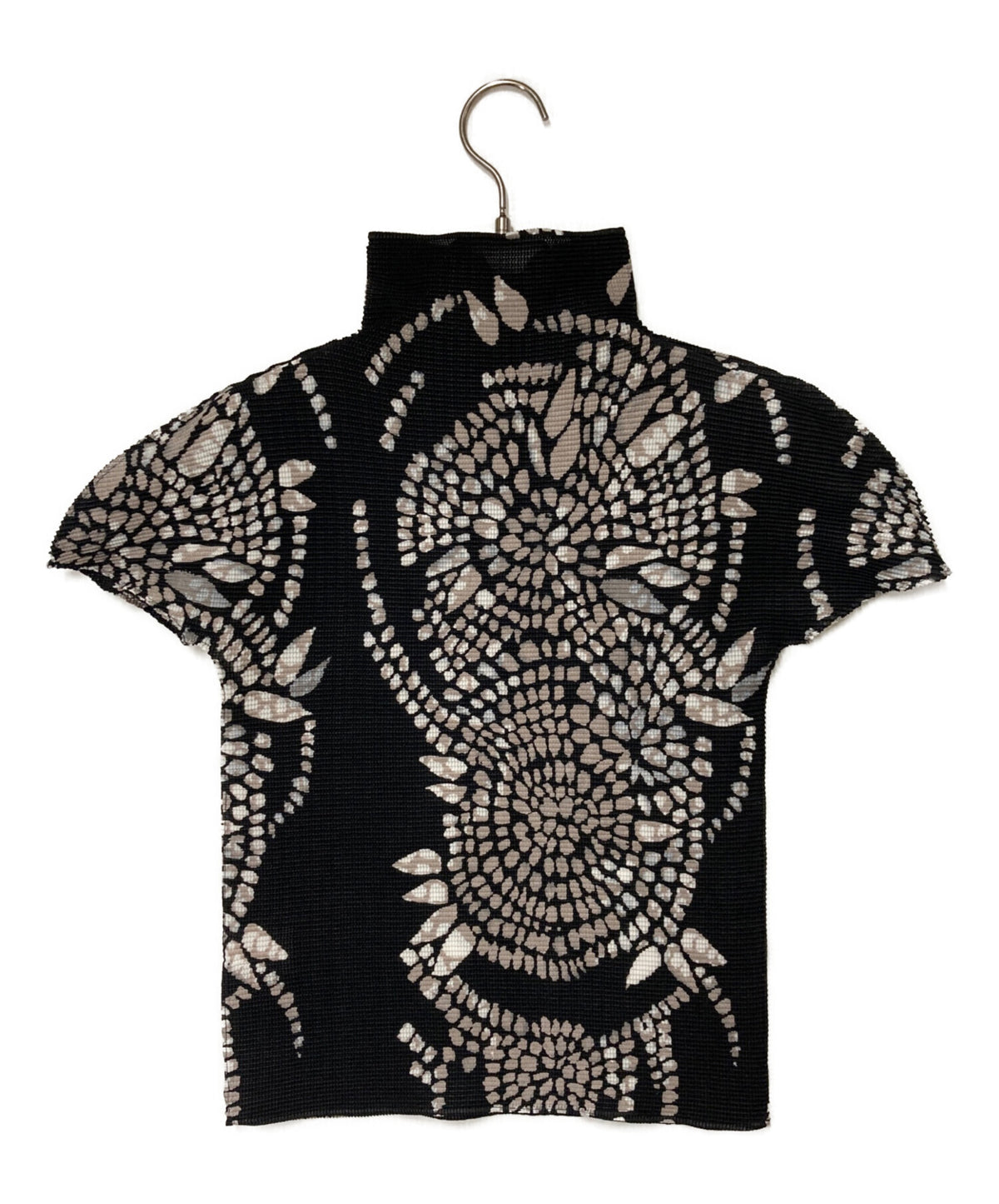 [Pre-owned] me ISSEY MIYAKE All-Over Print Pleated T-Shirt MI41FK525 MI41FK525