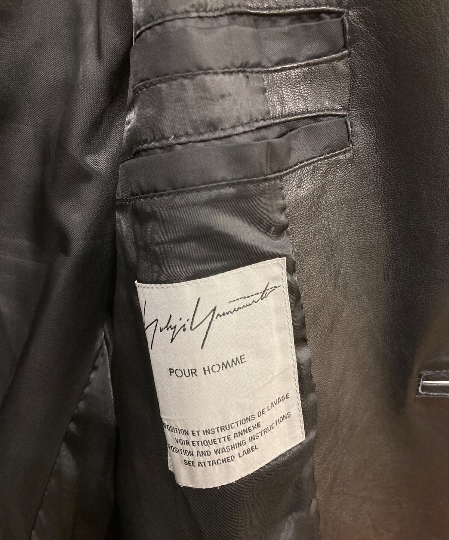 [Pre-owned] Yohji Yamamoto pour homme 12SS Lamb Leather 2B Tailored Jacket HB-J03-700