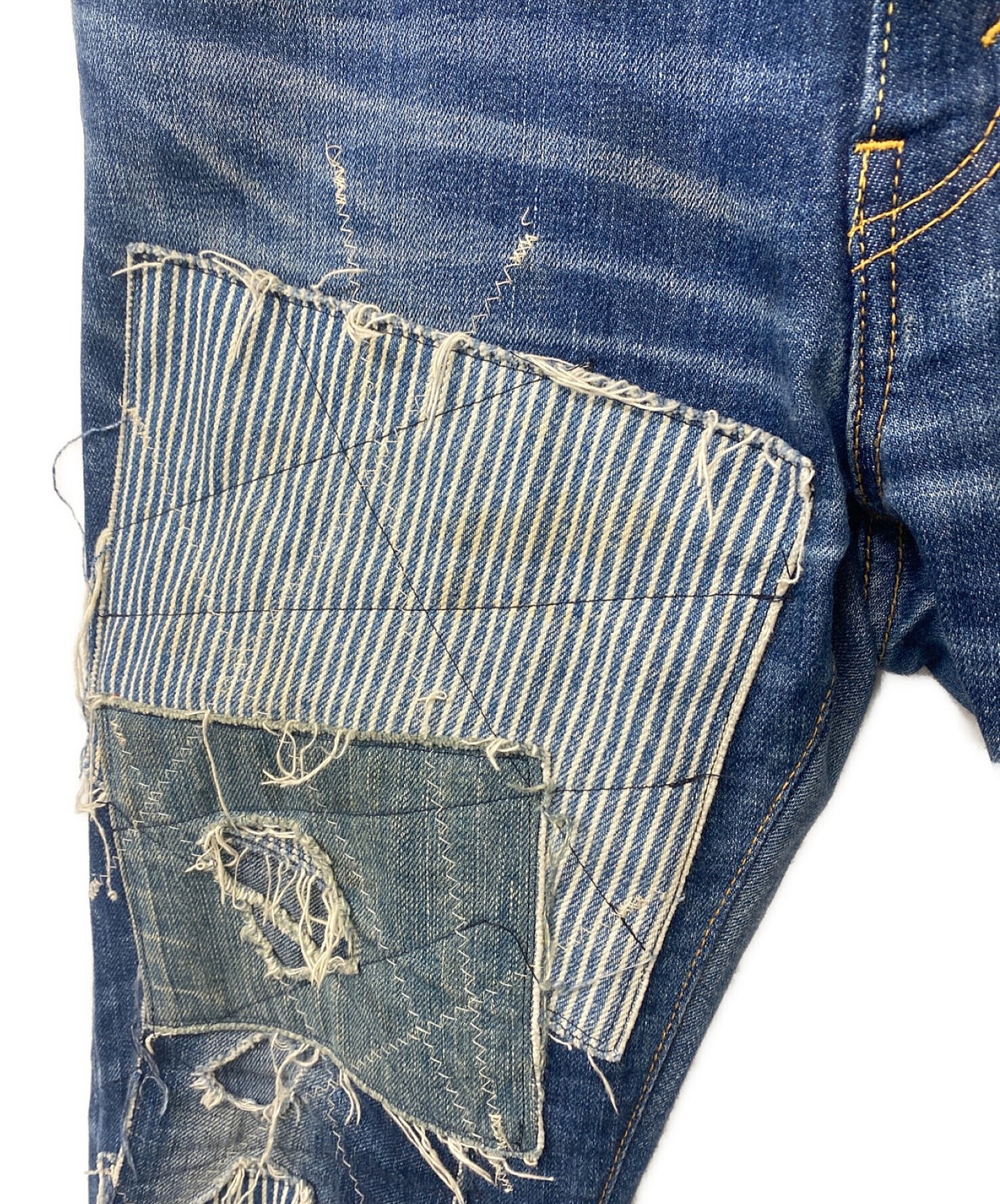 [Pre-owned] COMME des GARCONS JUNYA WATANABE MAN Patchwork Stretch Denim Pants WA-P203