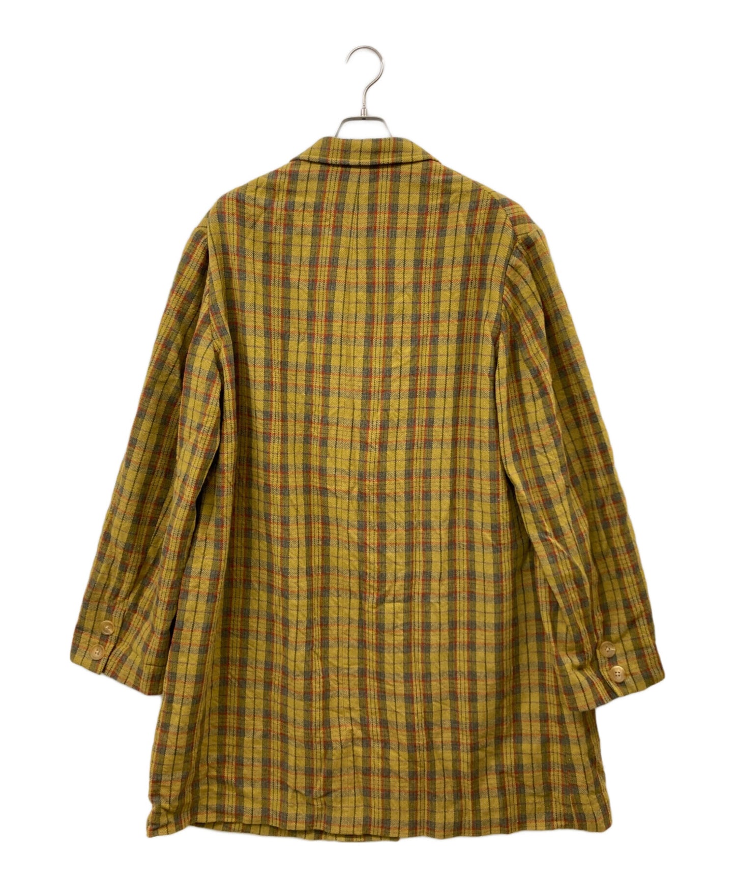 [Pre-owned] Yohji Yamamoto pour homme Archival Wool Check Coat HG-J60-146