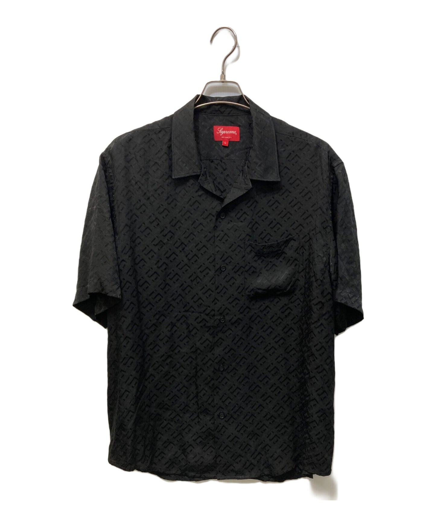 [Pre-owned] SUPREME Tonal Monogram Silk S/S Shirt