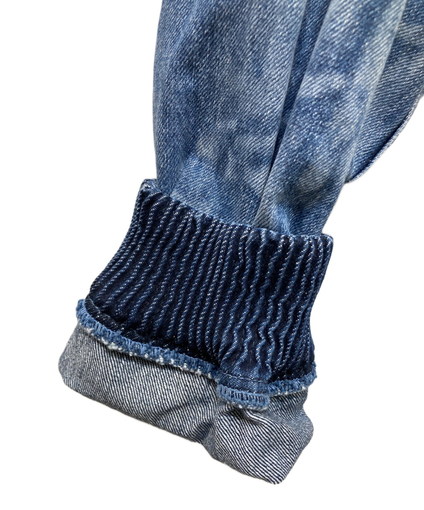 [Pre-owned] EVISU Fisherman's Buddha Head Laser Printed Loose Fit Hooded Denim Jacket 2ESHTM5DJ1034LFDN