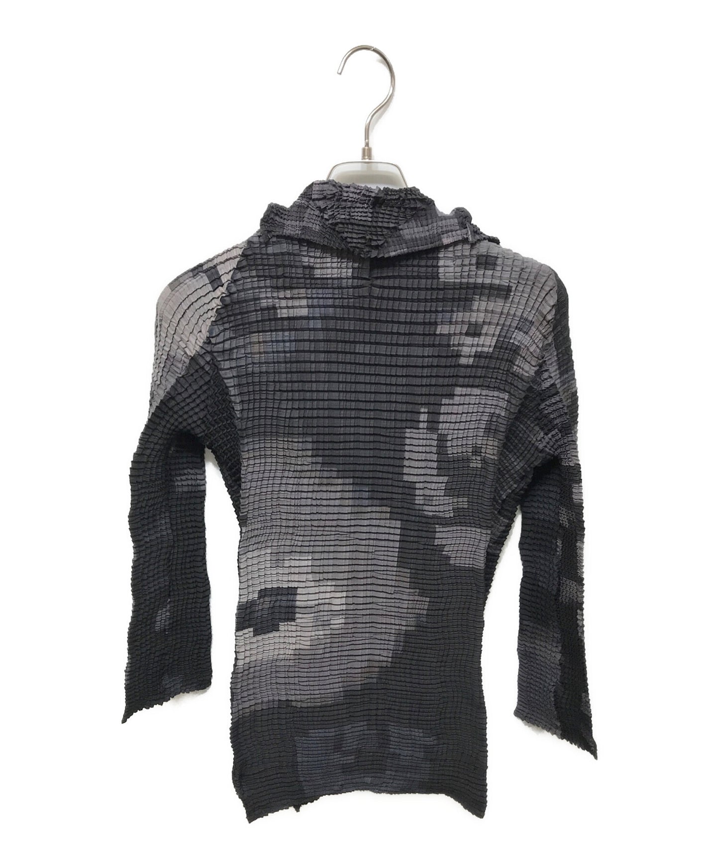 [Pre-owned] ISSEY MIYAKE Stretch Pleats Box Dot Graphic Shirt IM11FJ213