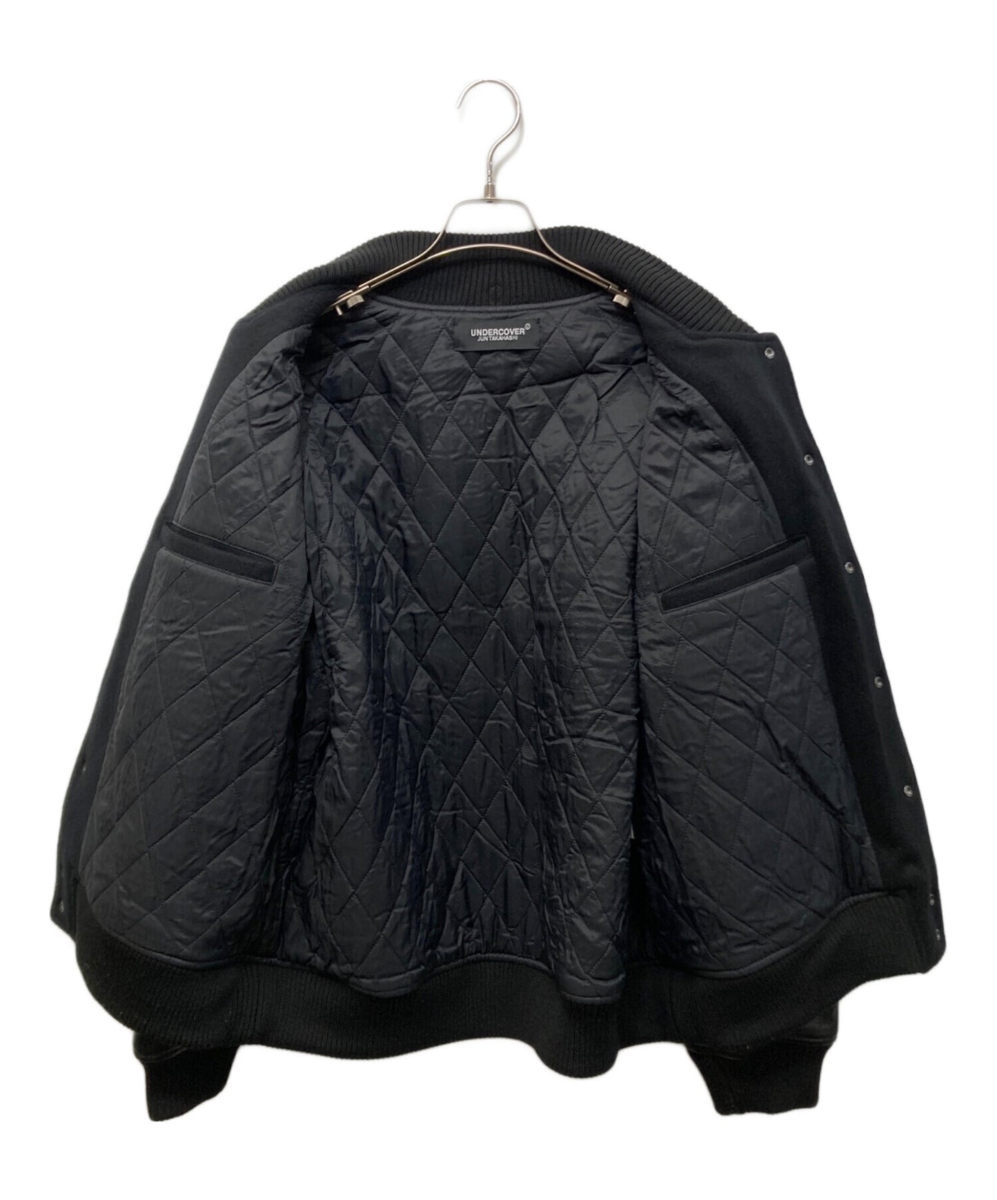 [Pre-owned] UNDERCOVER Kamilla Tolnoe Arm Leather Varsity Jacket / Sleeve Switching Varsity Jacket UC2C4206-1