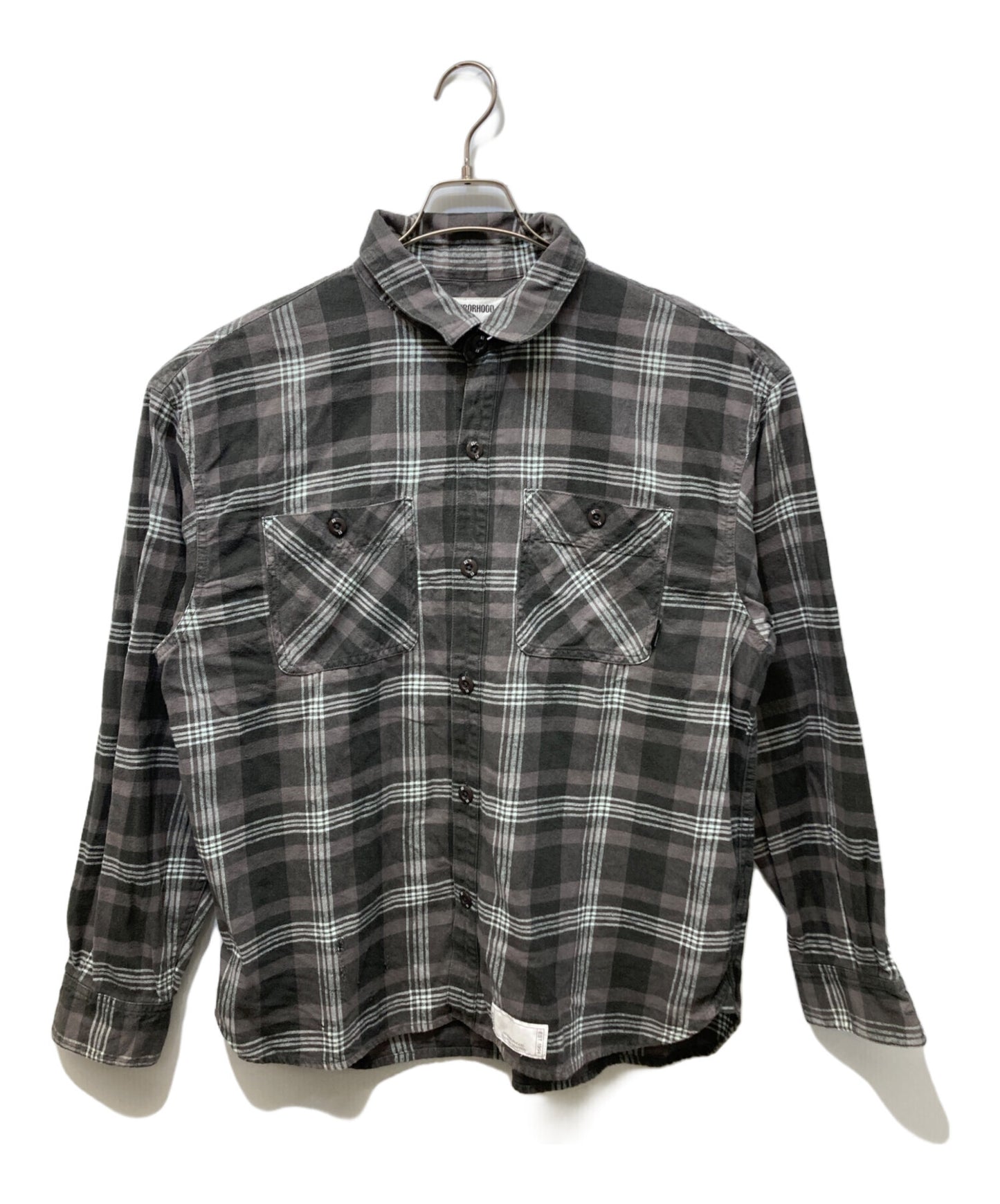 [Pre-owned] NEIGHBORHOOD SAVAGE TARTAN CHECK SHIRT LS 251AQNH-SHM01