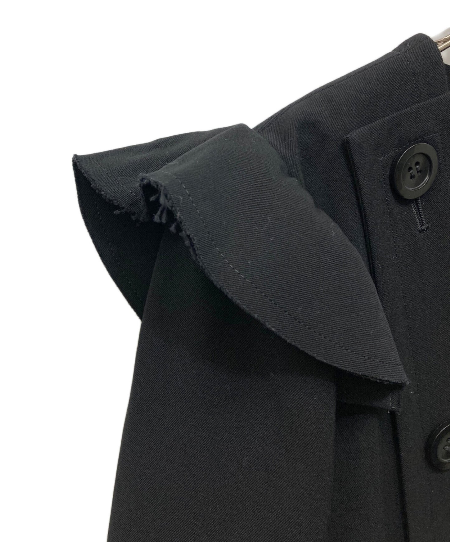 [Pre-owned] LIMI feu No Collar Ruffle Trench Coat LY-C01-100
