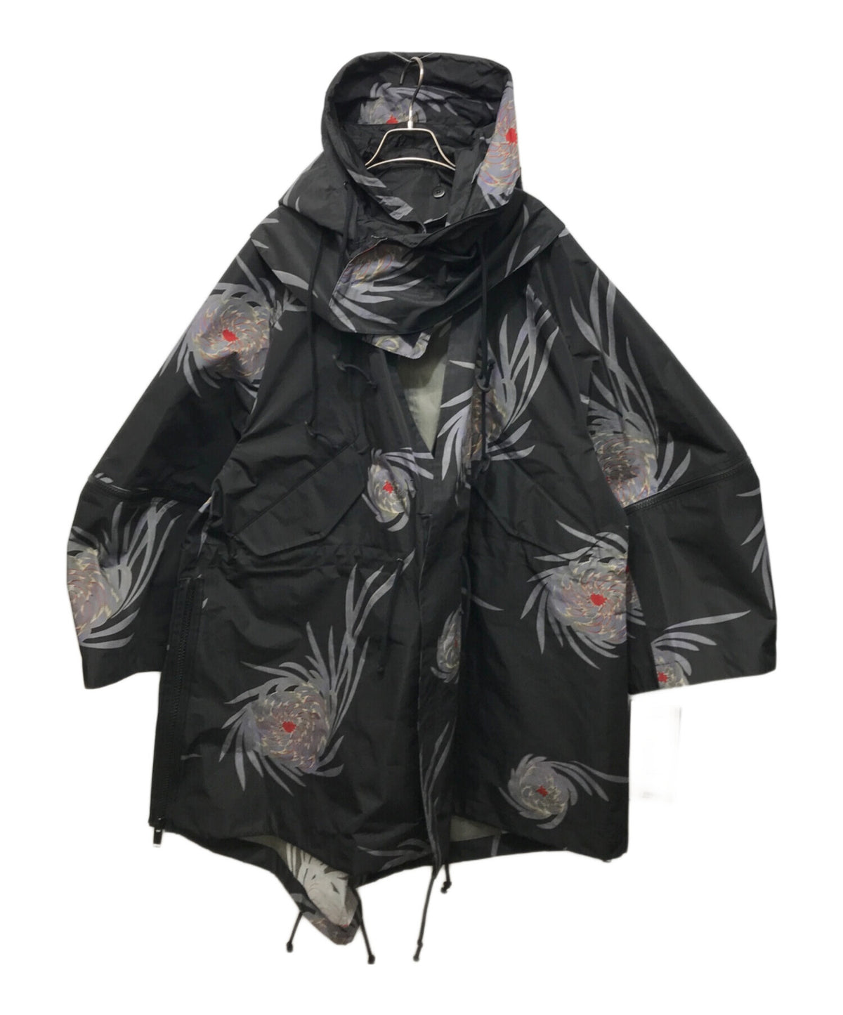 [Pre-owned] UNDERCOVER Transfer Weather Hooded Collarless Short Mod Coat UCZ4305-1