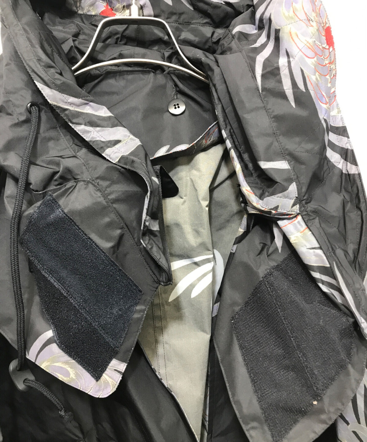 [Pre-owned] UNDERCOVER Transfer Weather Hooded Collarless Short Mod Coat UCZ4305-1