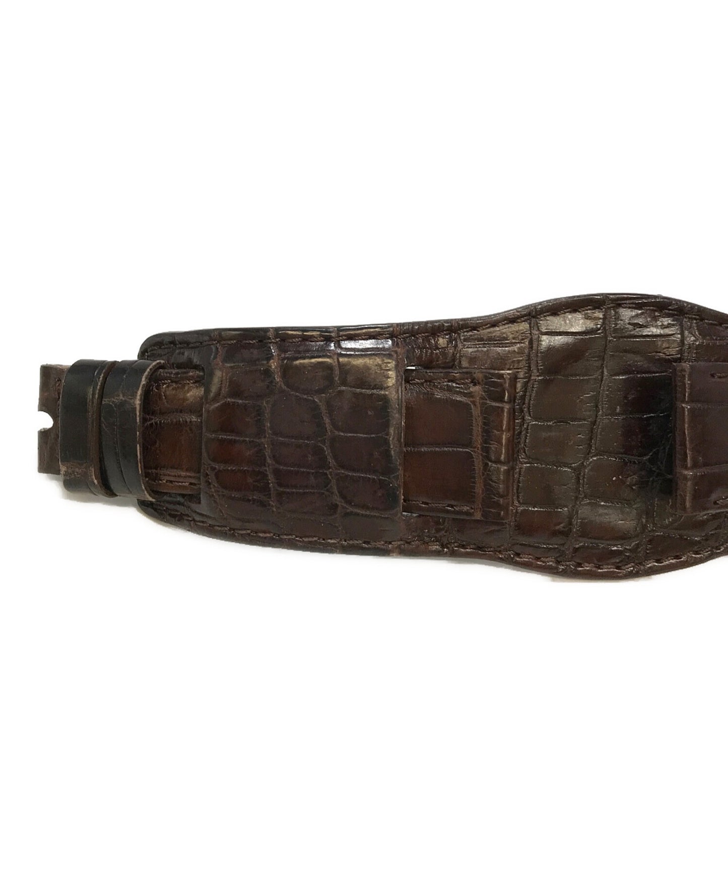 [Pre-owned] NEIGHBORHOOD Croco-embossed leather watch band 162YSPTN-AC02S