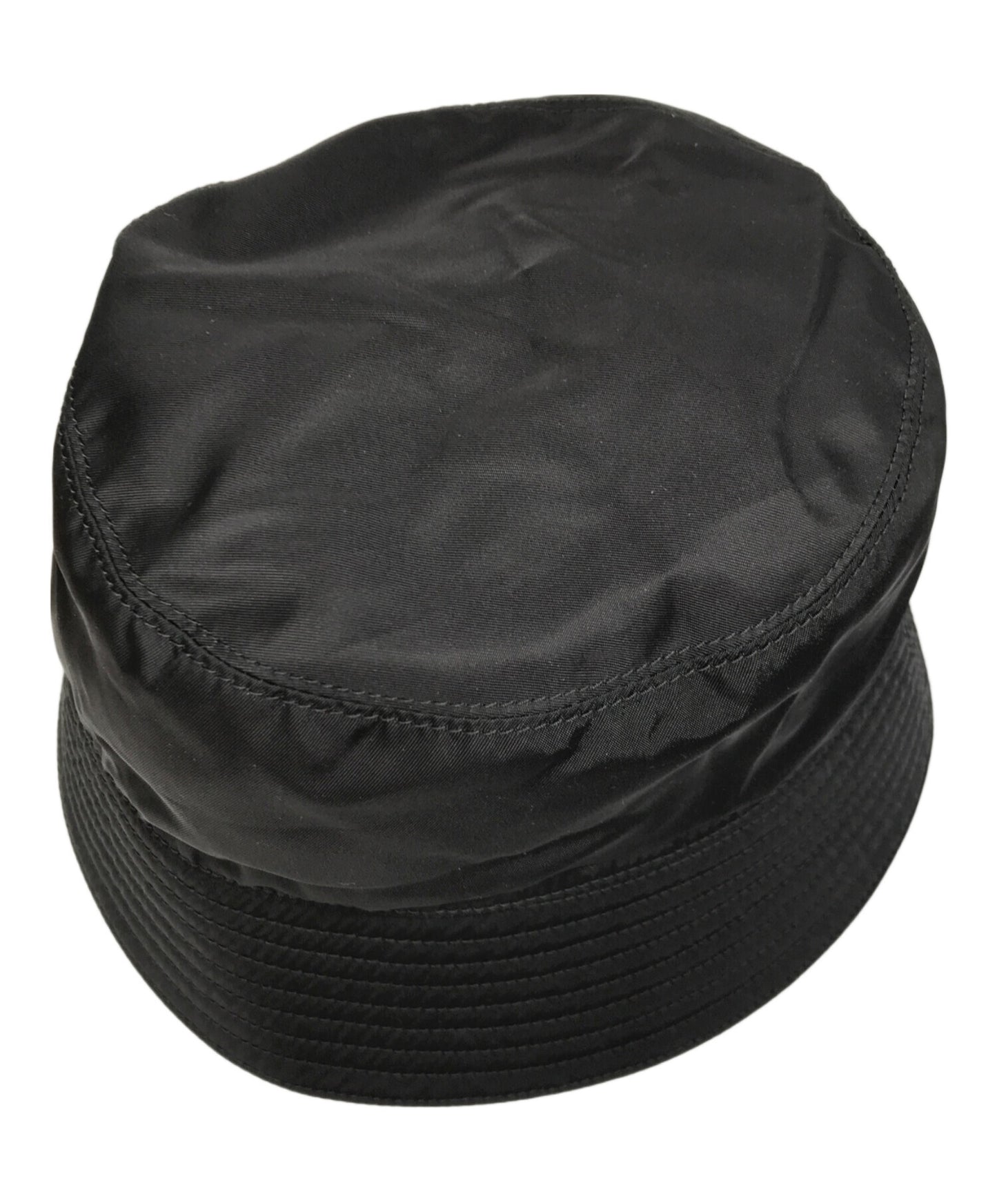 [Pre-owned] PRADA Triangle Logo Nylon Bucket Hat 1HC137