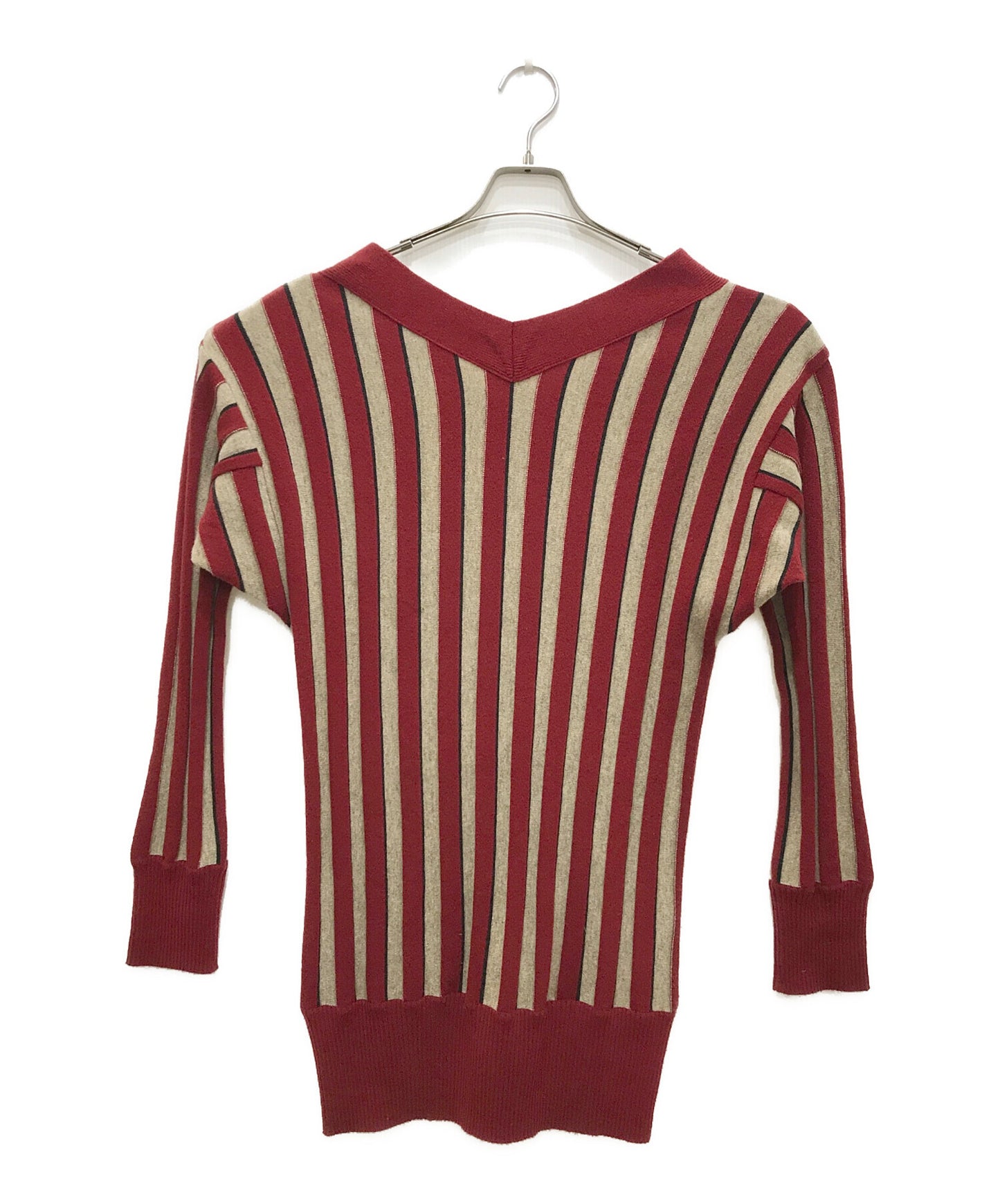 [Pre-owned] Vivienne Westwood RED LABEL Embroidered ORB Stripe Deep Rib Knit