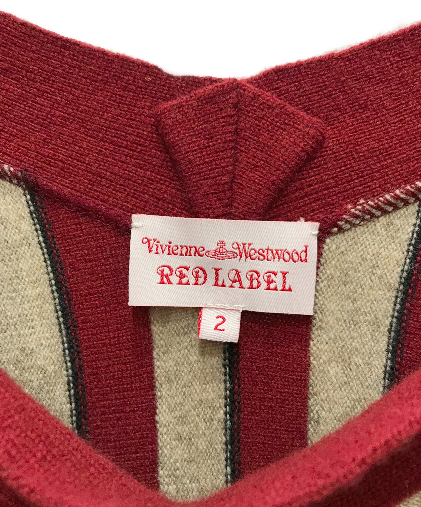 [Pre-owned] Vivienne Westwood RED LABEL Embroidered ORB Stripe Deep Rib Knit