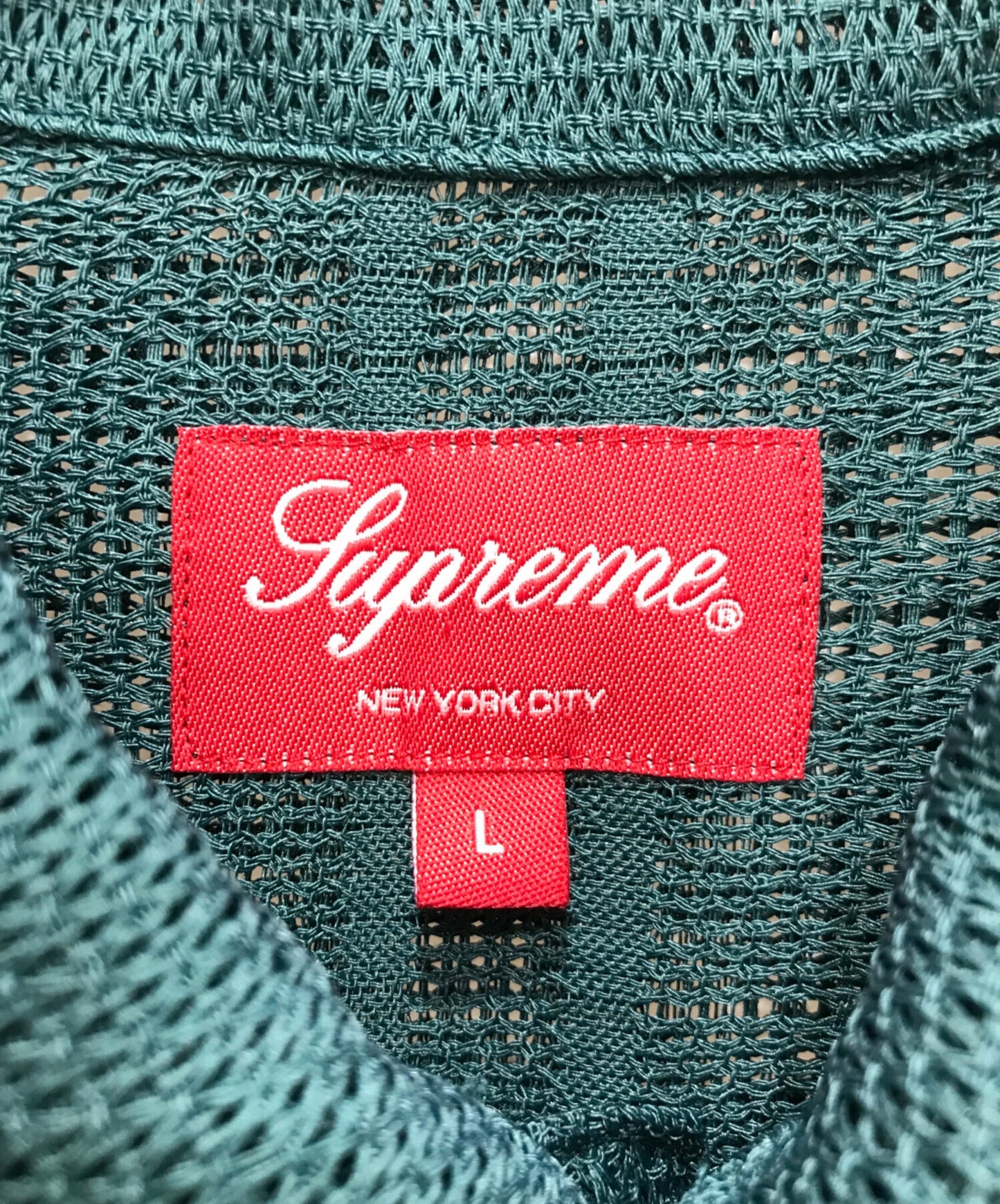 [Pre-owned] SUPREME Mesh Stripe S/S Shirt