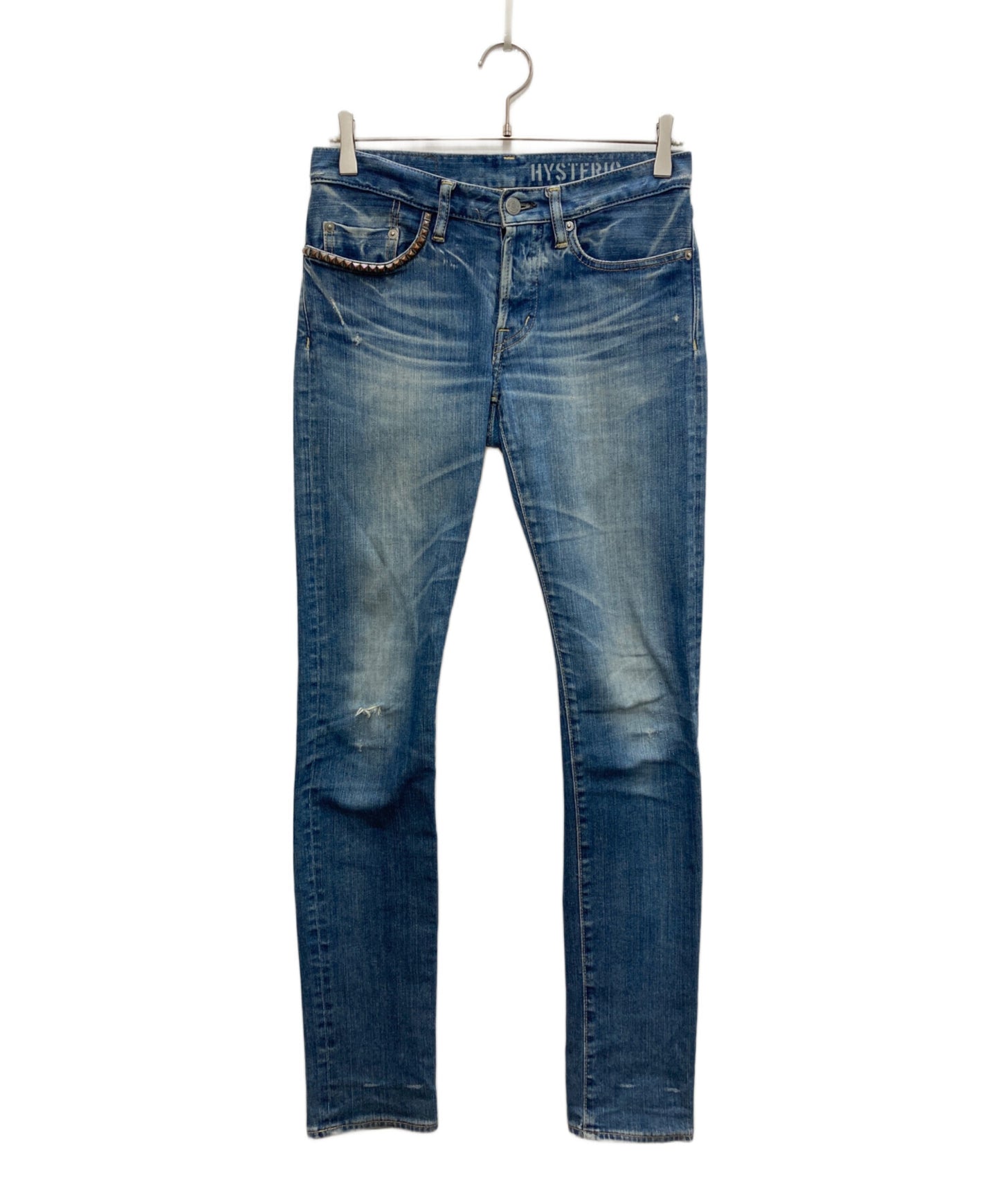 [Pre-owned] Hysteric Glamour SP processed studded stretch denim pants 0242AP08