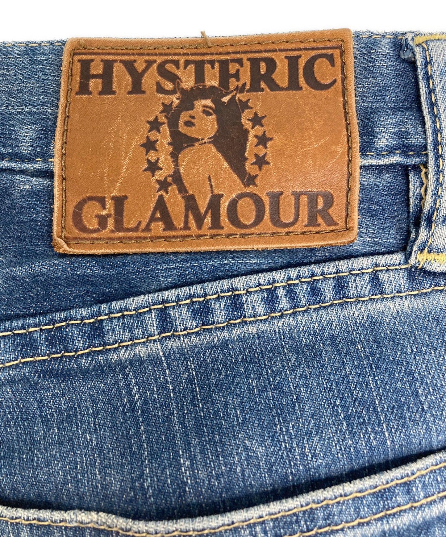 [Pre-owned] Hysteric Glamour SP processed studded stretch denim pants 0242AP08