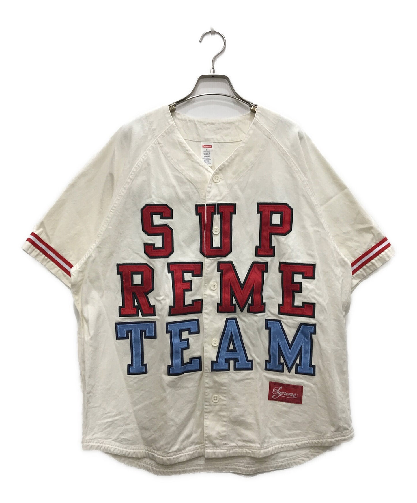 [Pre-owned] SUPREME DENIM BASEBALL JERSEY