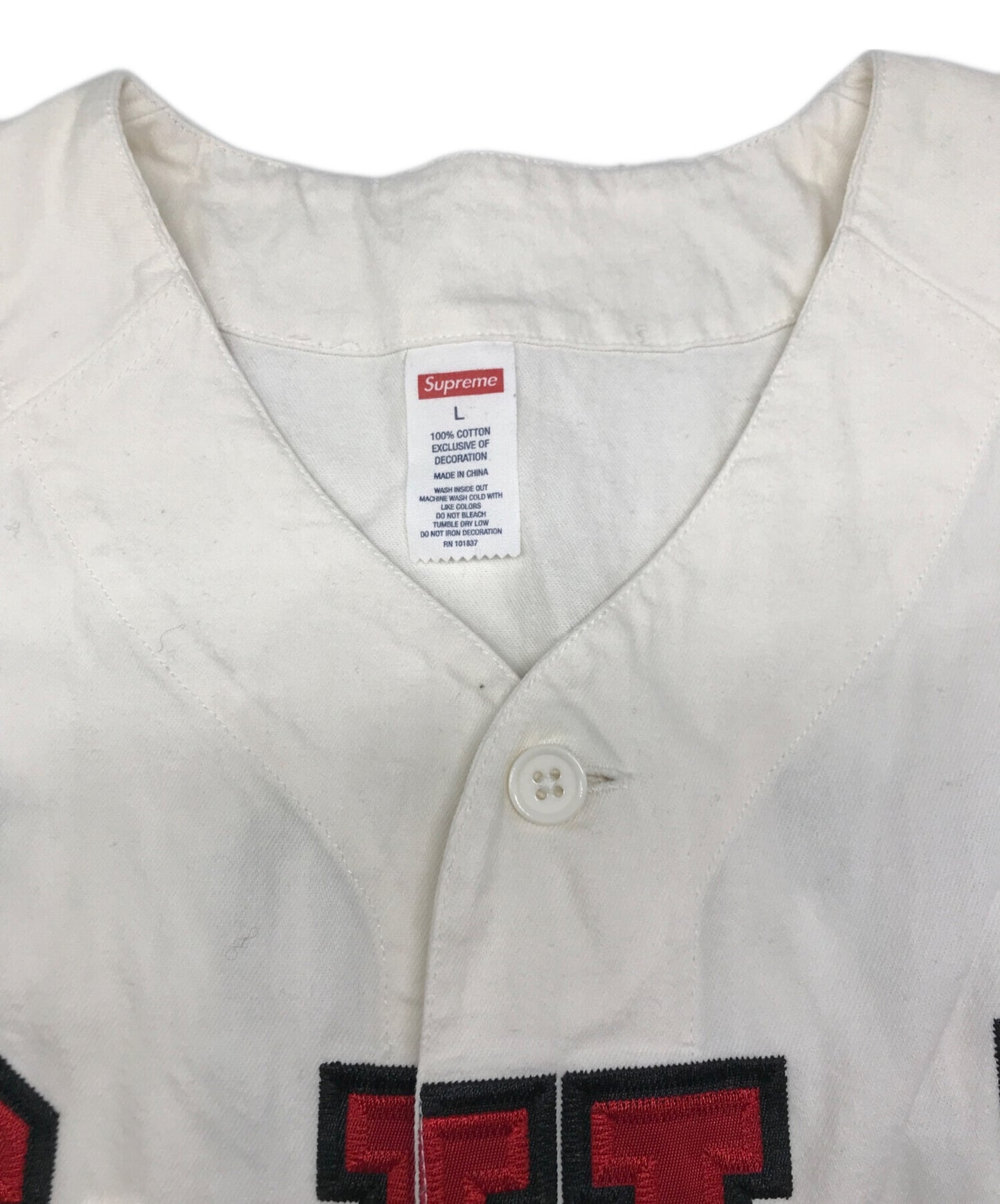 [Pre-owned] SUPREME DENIM BASEBALL JERSEY
