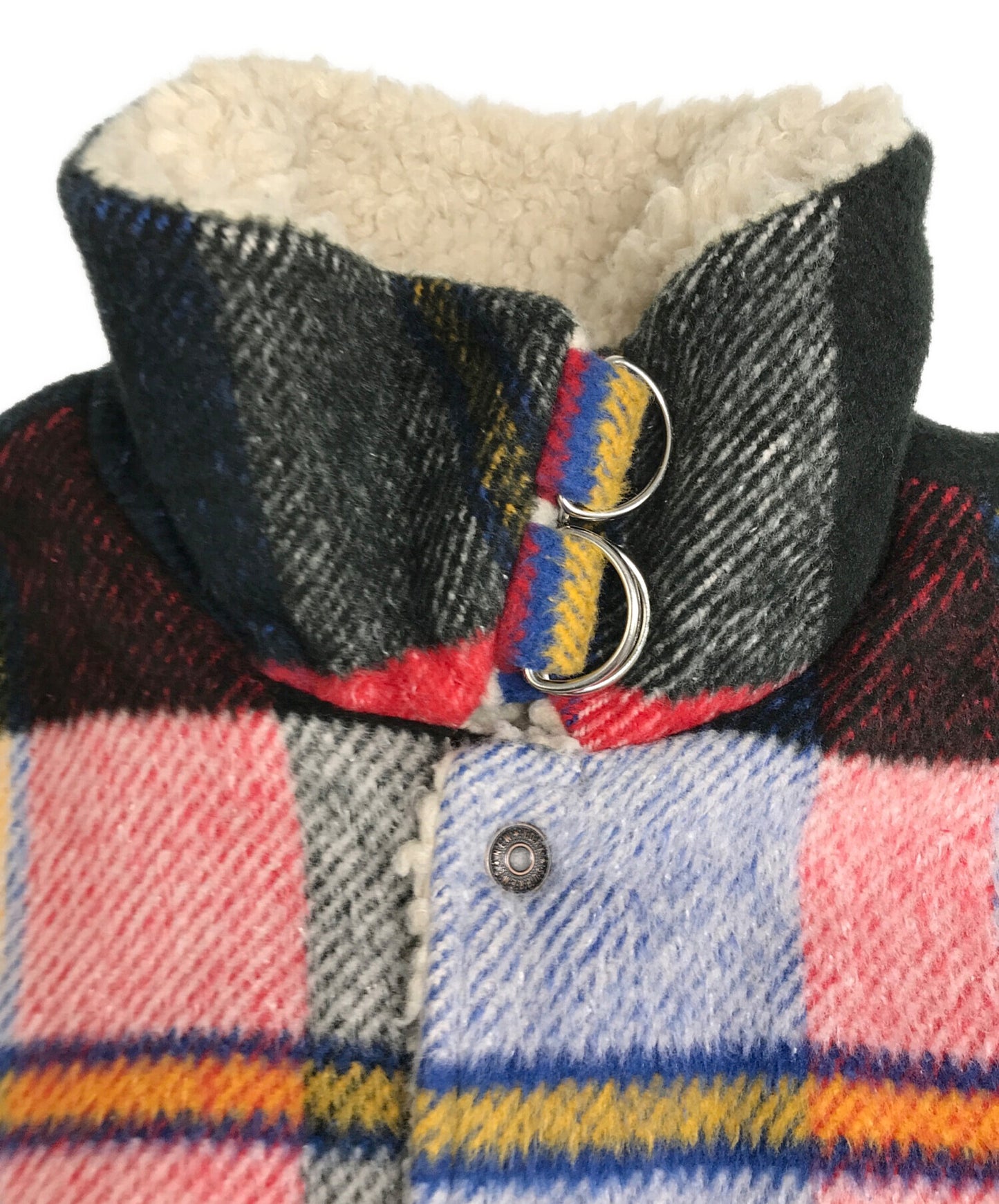 [Pre-owned] SUPREME Plaid Shearling Bomber Jacket