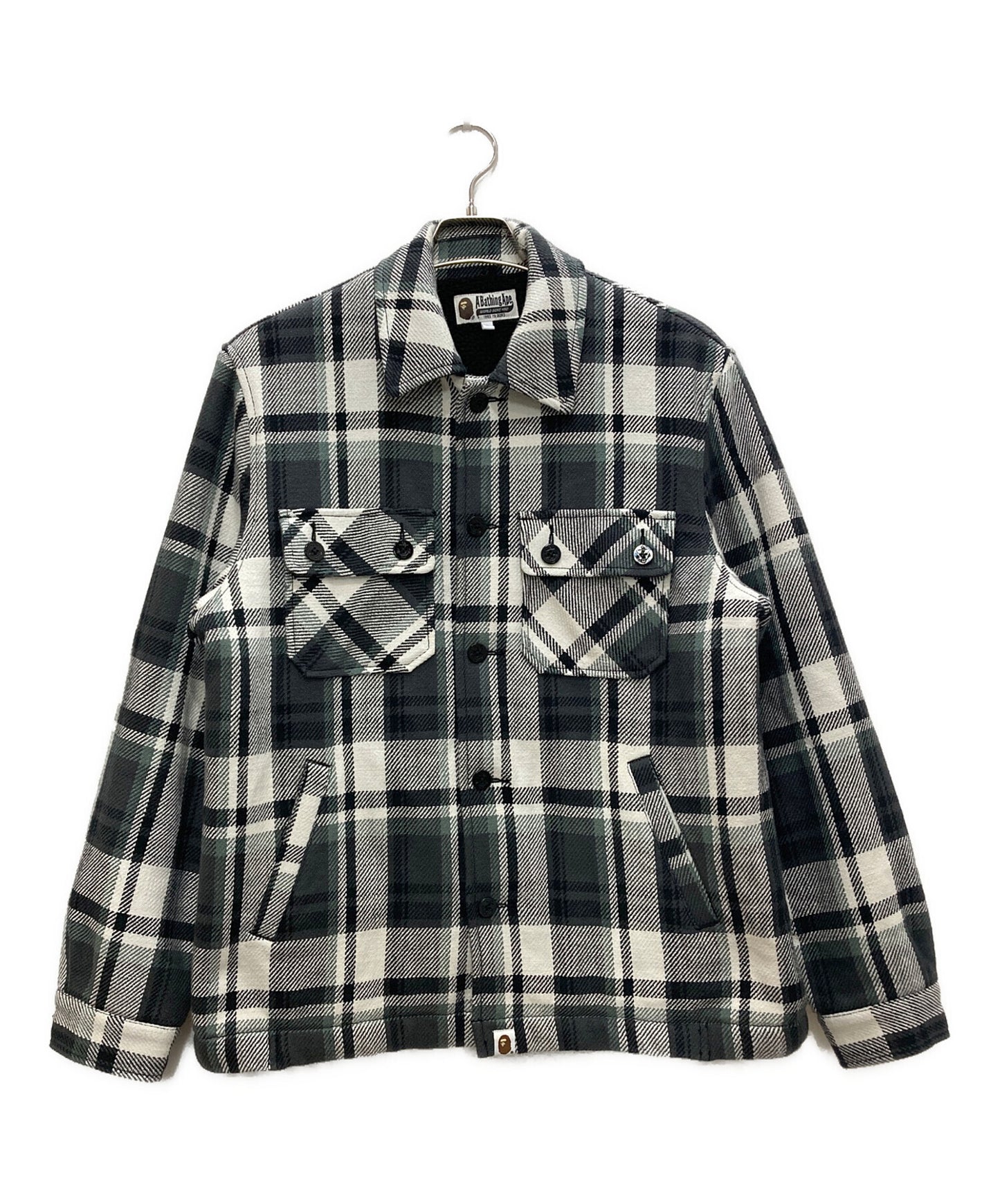 [Pre-owned] A BATHING APE BAPE CHECK CPO JACKET 001LJJ801010M