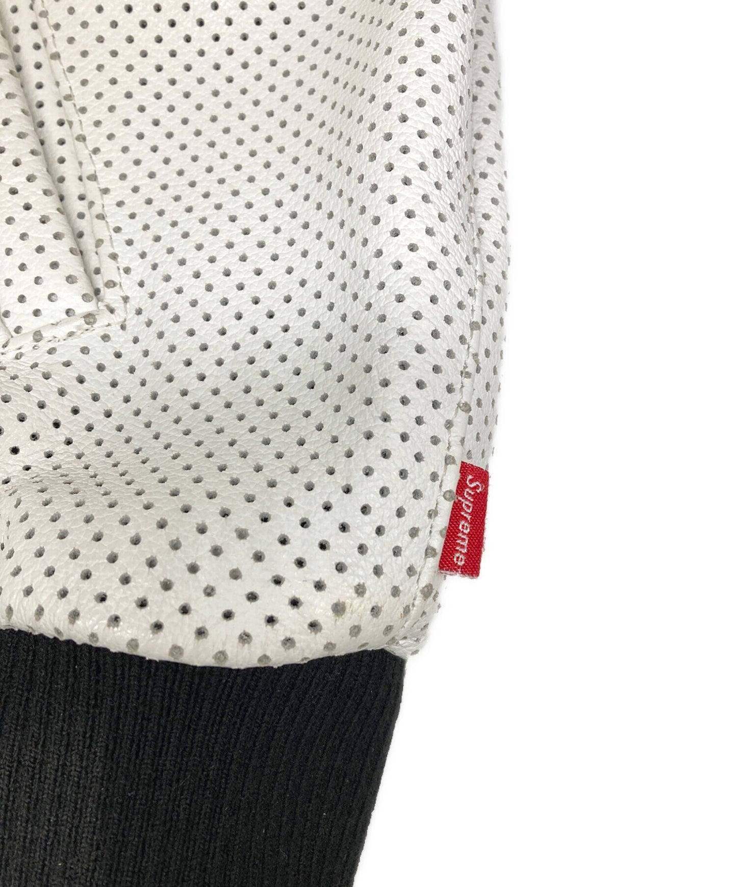 [Pre-owned] SUPREME Leathers Perforated Bomber Jacket