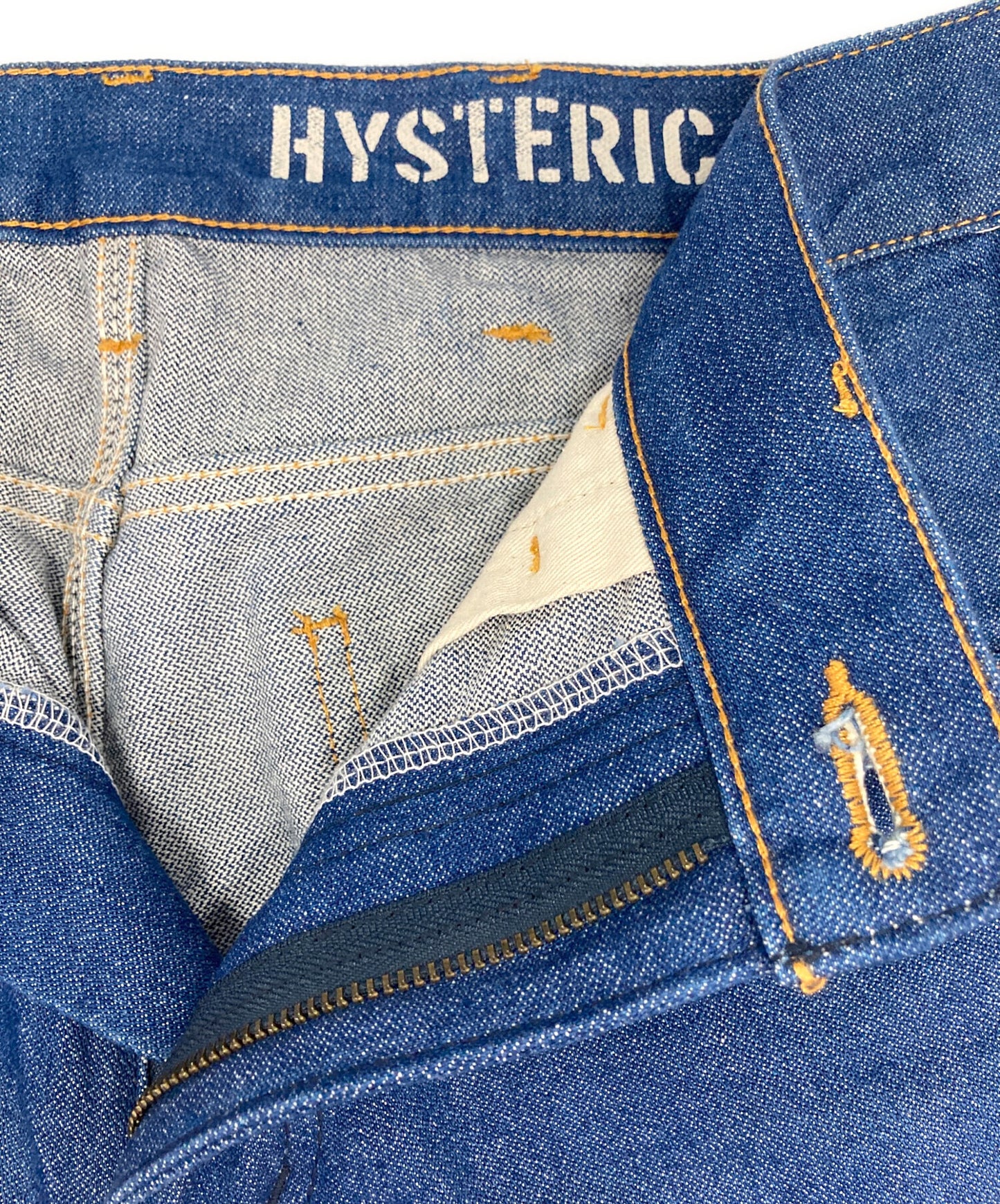 [Pre-owned] Hysteric Glamour Broken Denim Flared Pants 02221AP01