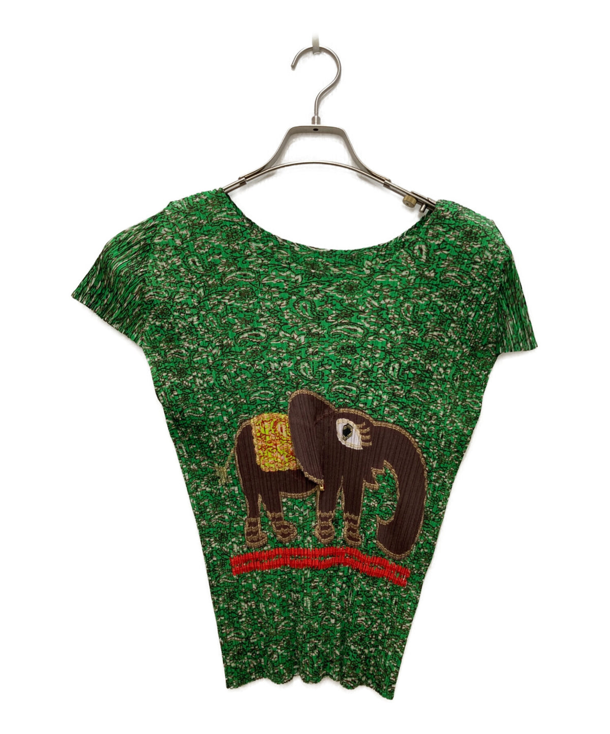 [Pre-owned] PLEATS PLEASE Elephant Pleated T-Shirt PP63-JK522